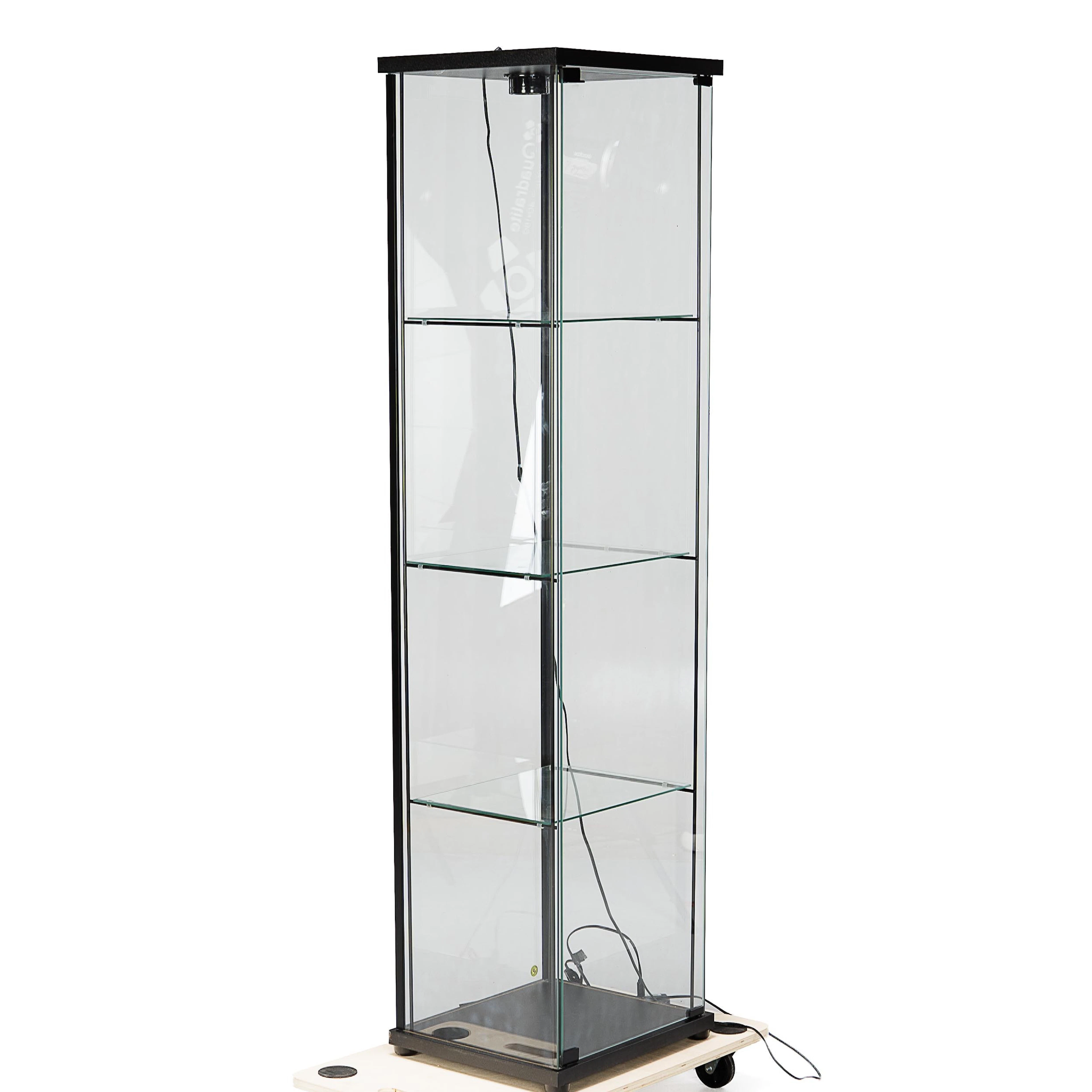 VITRINSKÅP, glas, 3 hyllplan, 1900-tal.