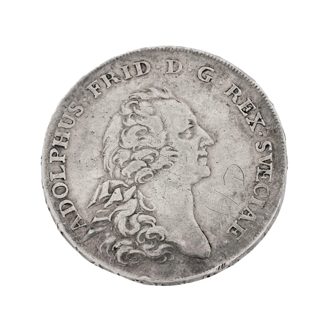 EN RIKSDALER SILVERMYNT, ADOLF FREDRIK 1763.