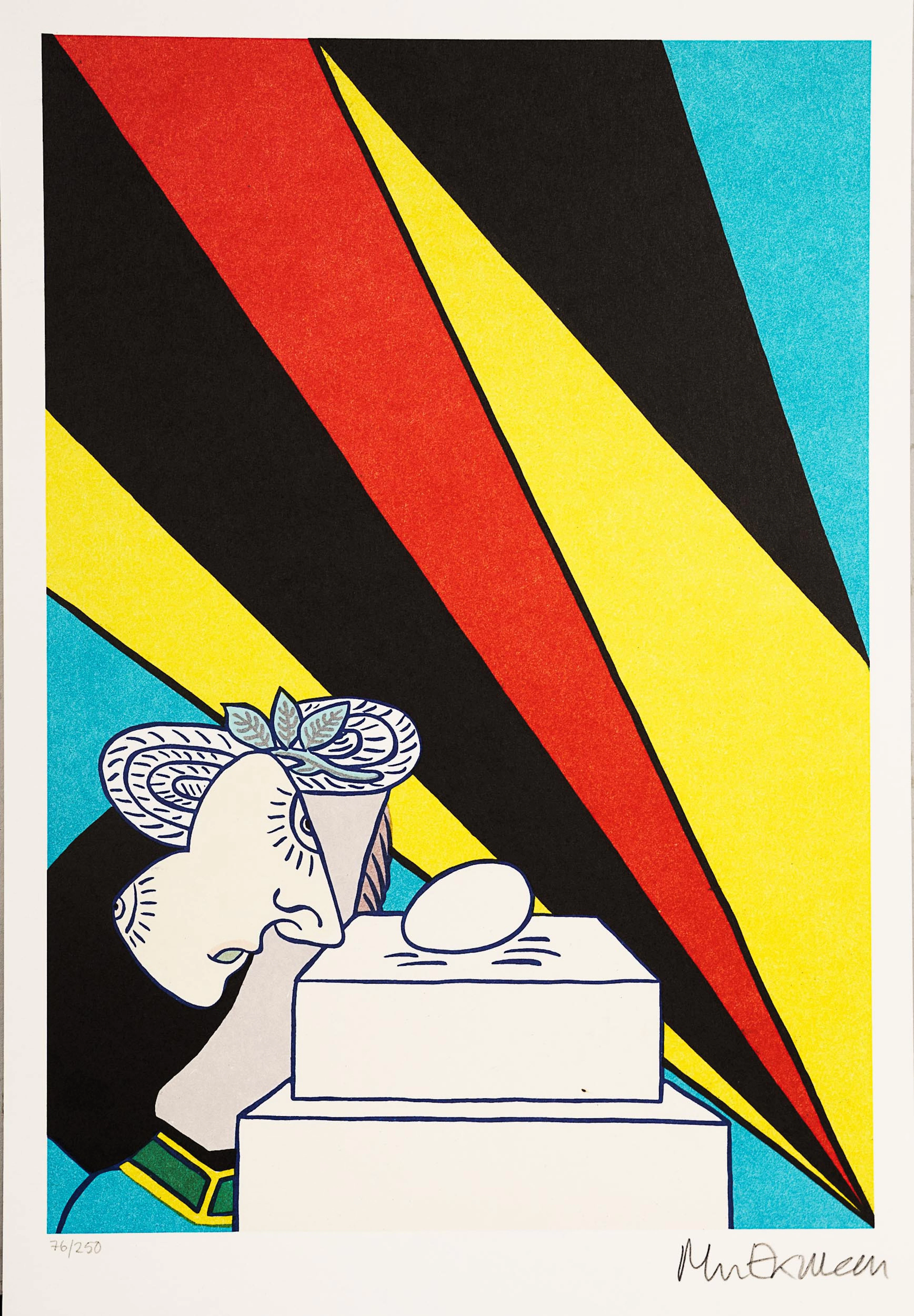 MARIE LOUISE EKMAN. Färglitografi, Signerad, 1900-tal.