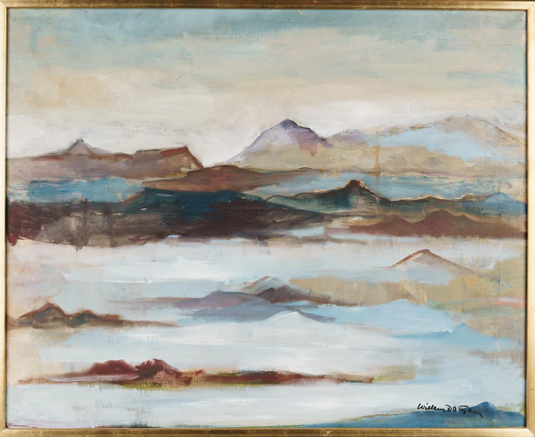 WILLEM DE GEER. Olja på duk, "Himachal Pradesh I", Signerad.