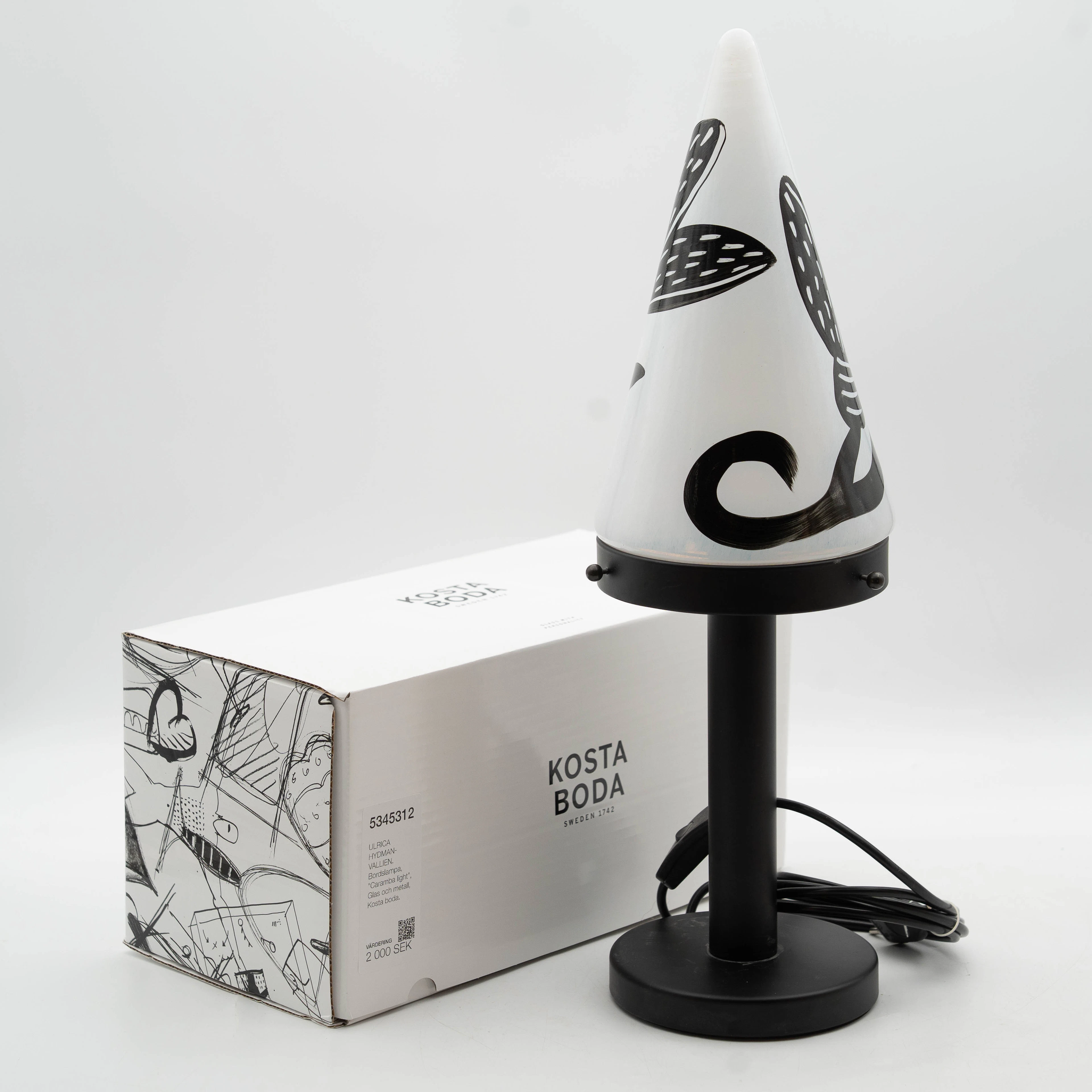 ULRICA HYDMAN-VALLIEN. Bordslampa, "Caramba light", Glas och metall