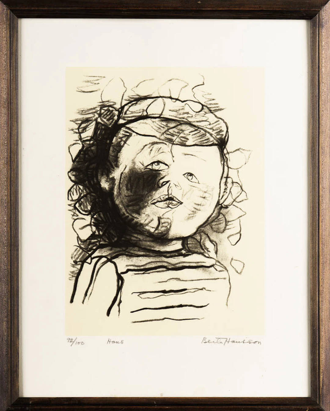 BERTA HANSSON. Litografi "Hans", Signerad & Numrerad 92/100.