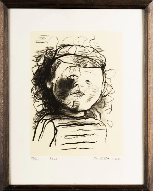 BERTA HANSSON. Litografi "Hans", Signerad & Numrerad 92/100.
