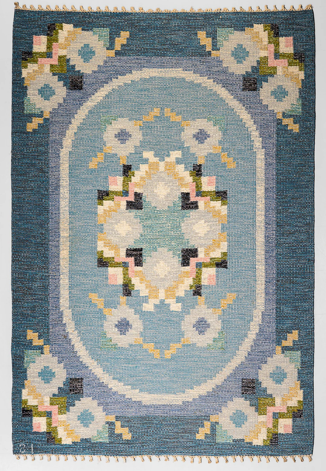 INGEGERD SILOW. Matta, Röllakan, 202x137 cm, Signerad.