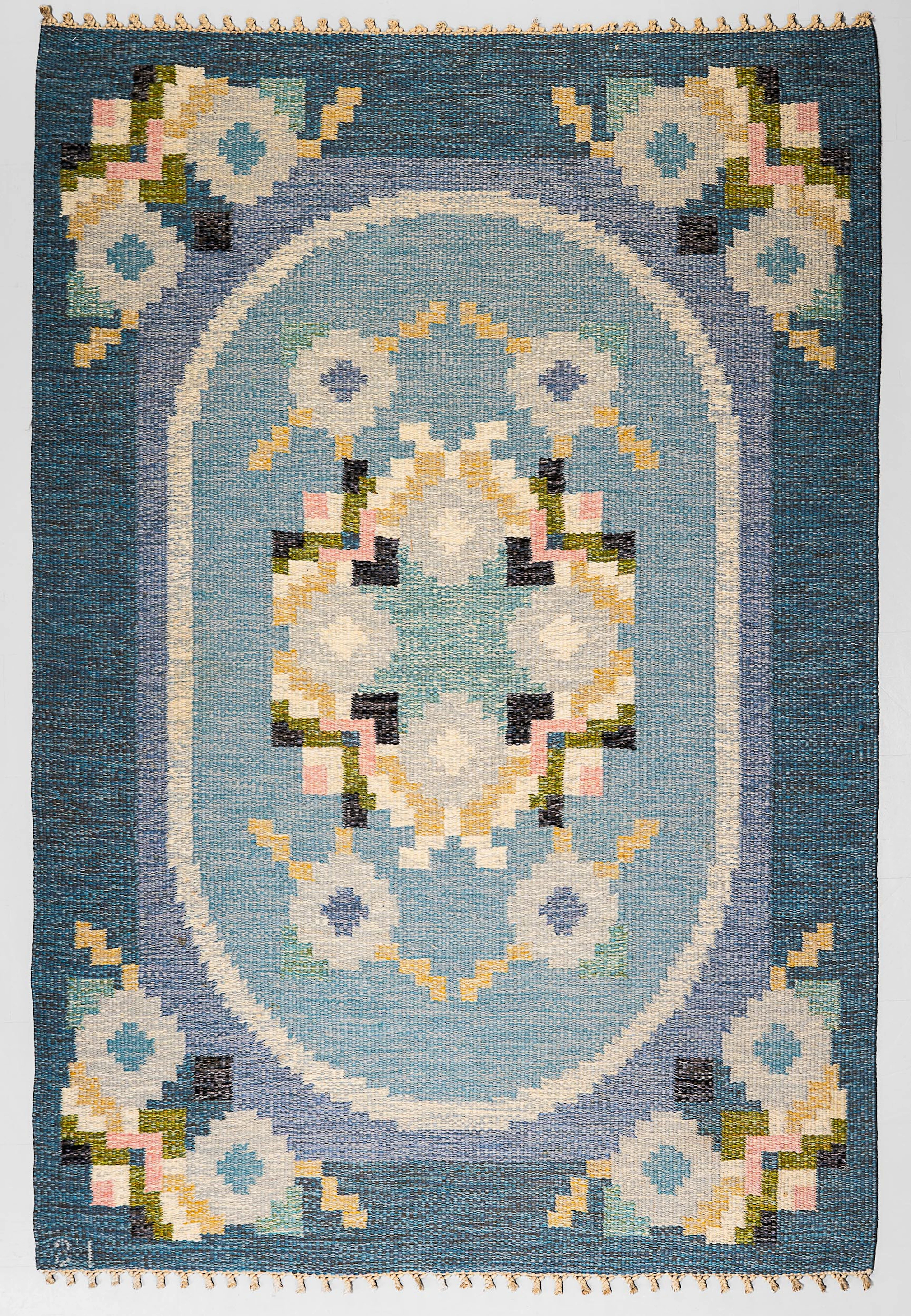 INGEGERD SILOW. Matta, Röllakan, 202x137 cm, Signerad.