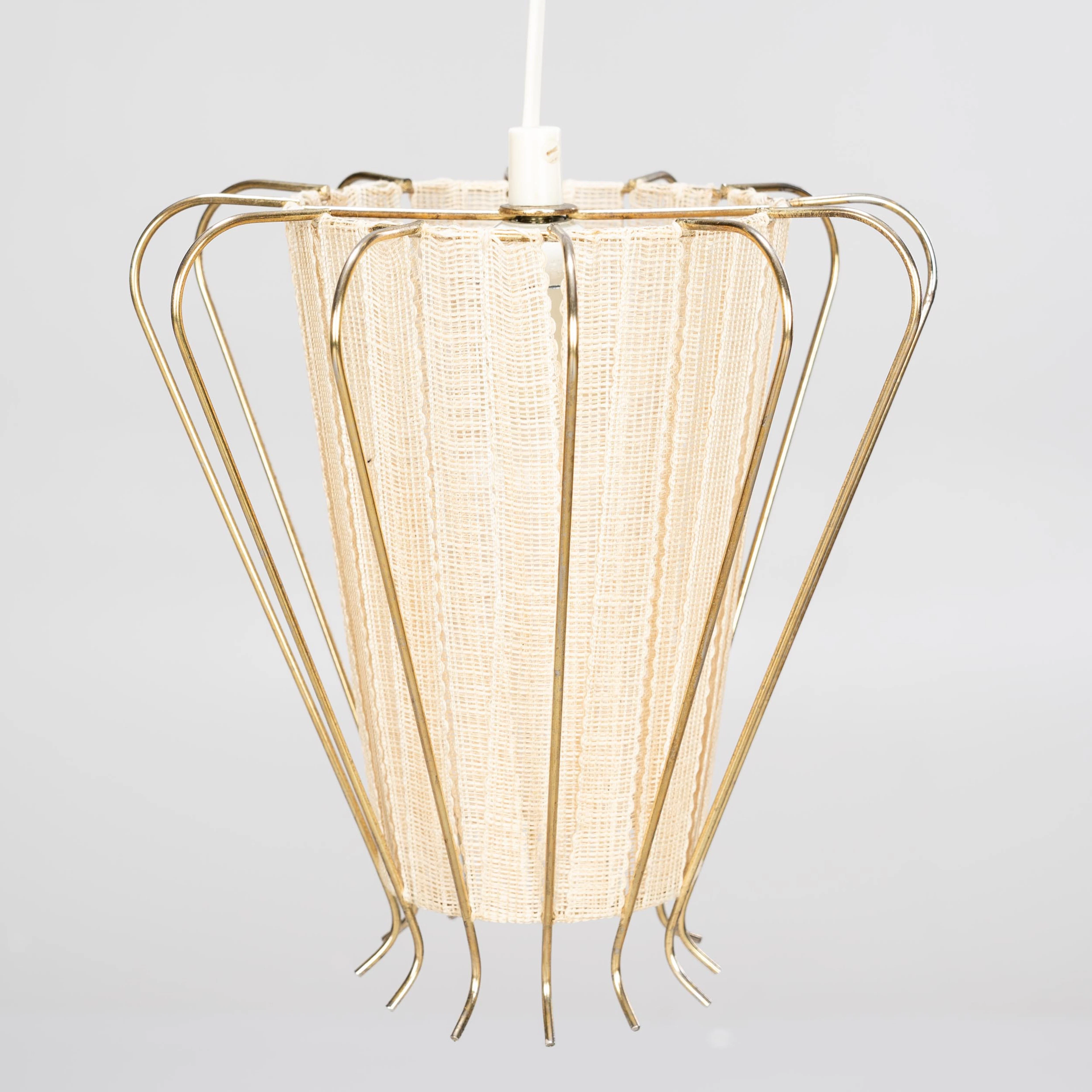 TAKLAMPA, Metall, Tyg, Swedish Modern.