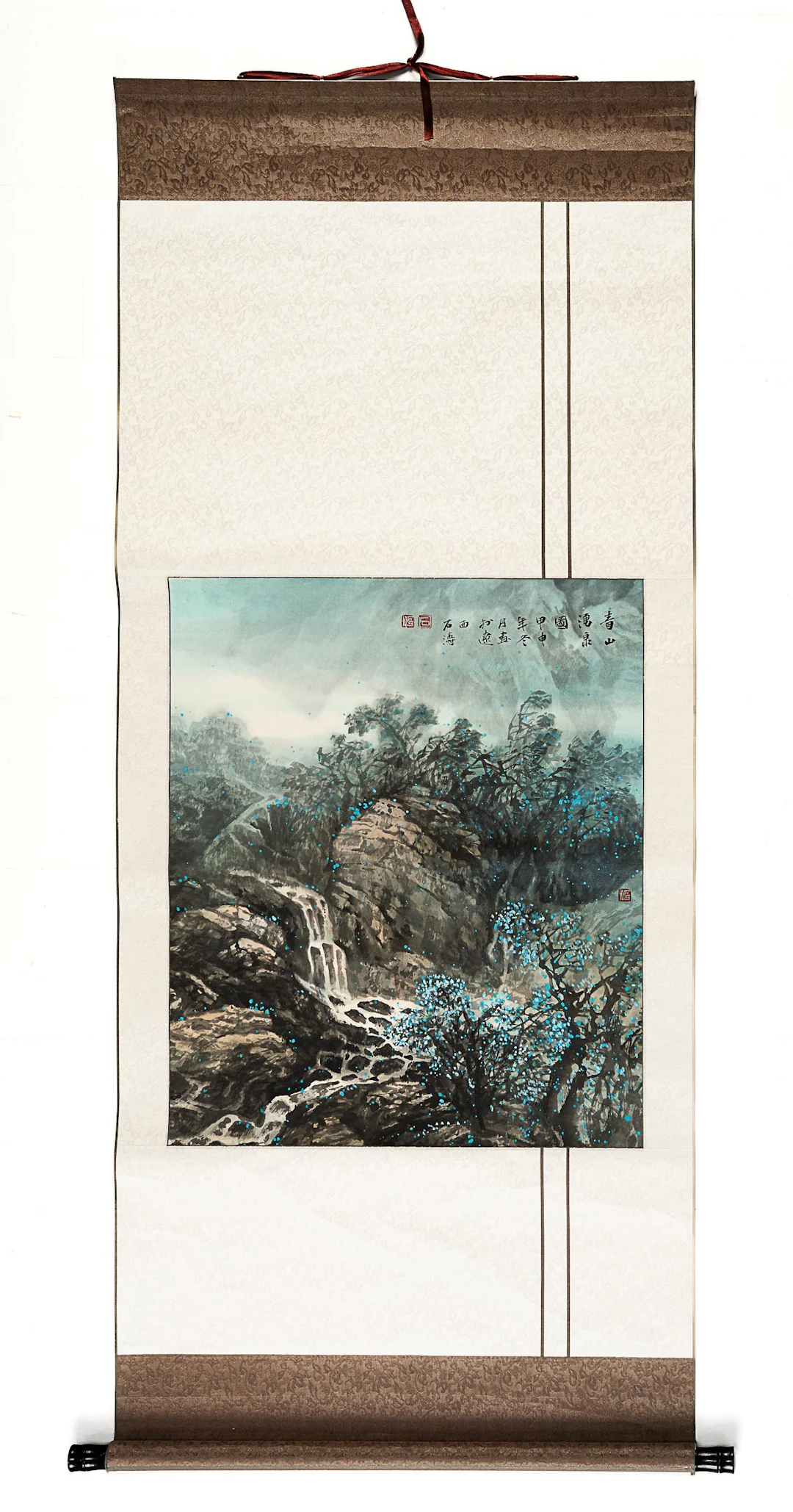OKÄND KONSTNÄR. Scrollmålning, kina, landskap i Shan shui-stil, 1900-tal.