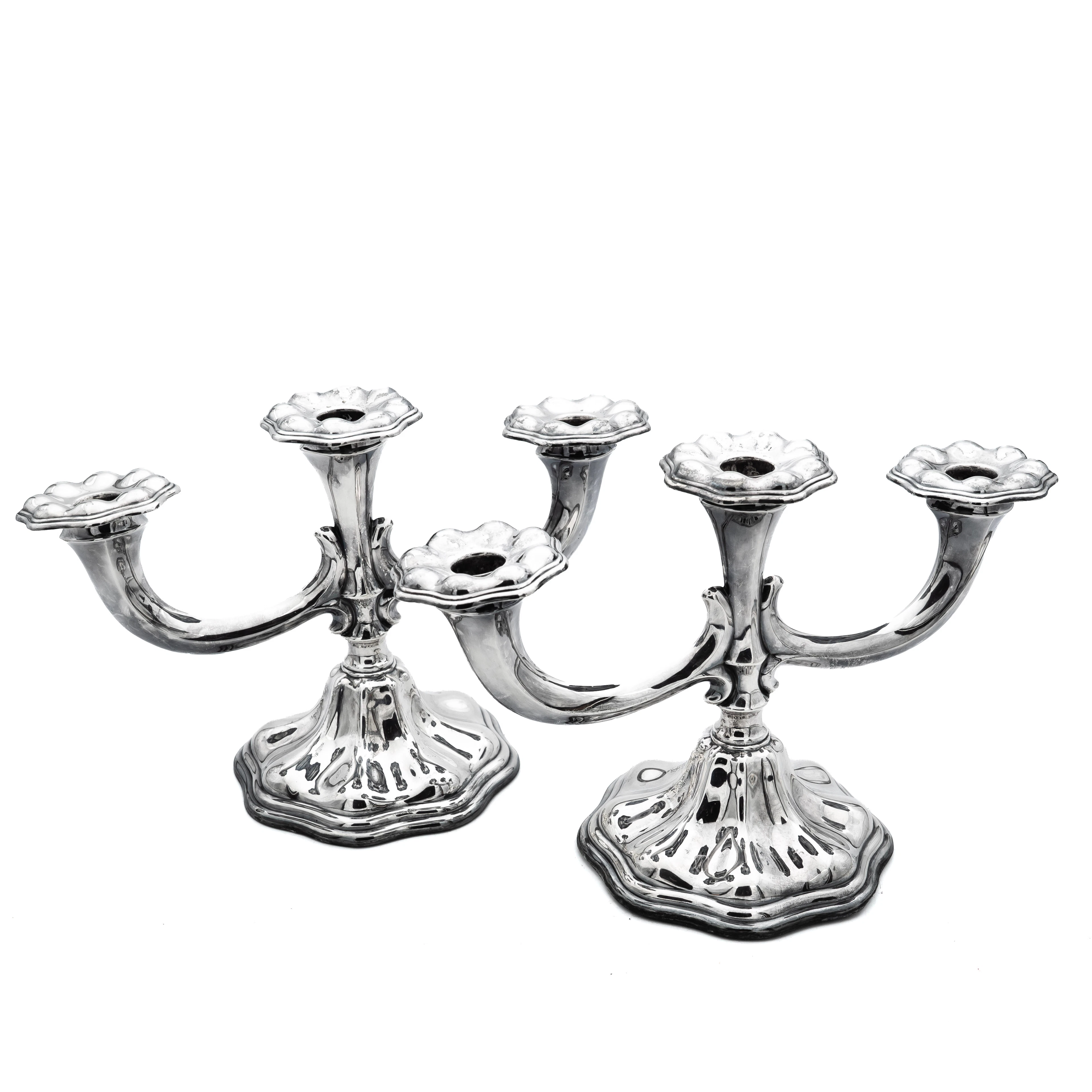 KANDELABRAR. C.G Hallberg, Silver 1948 (2st).