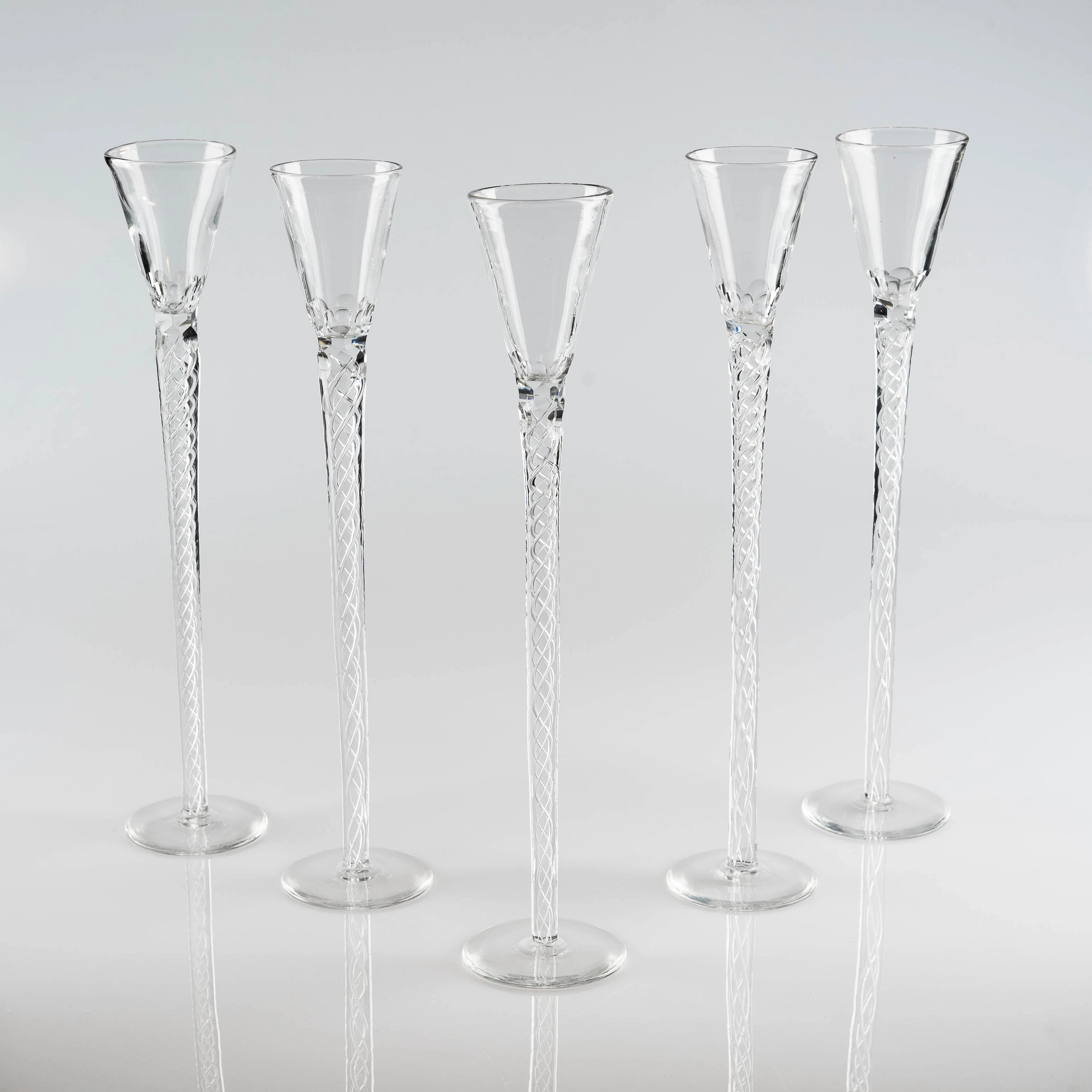 SPETSGLAS, LUFTSPIRAL, 1900tal (5st).