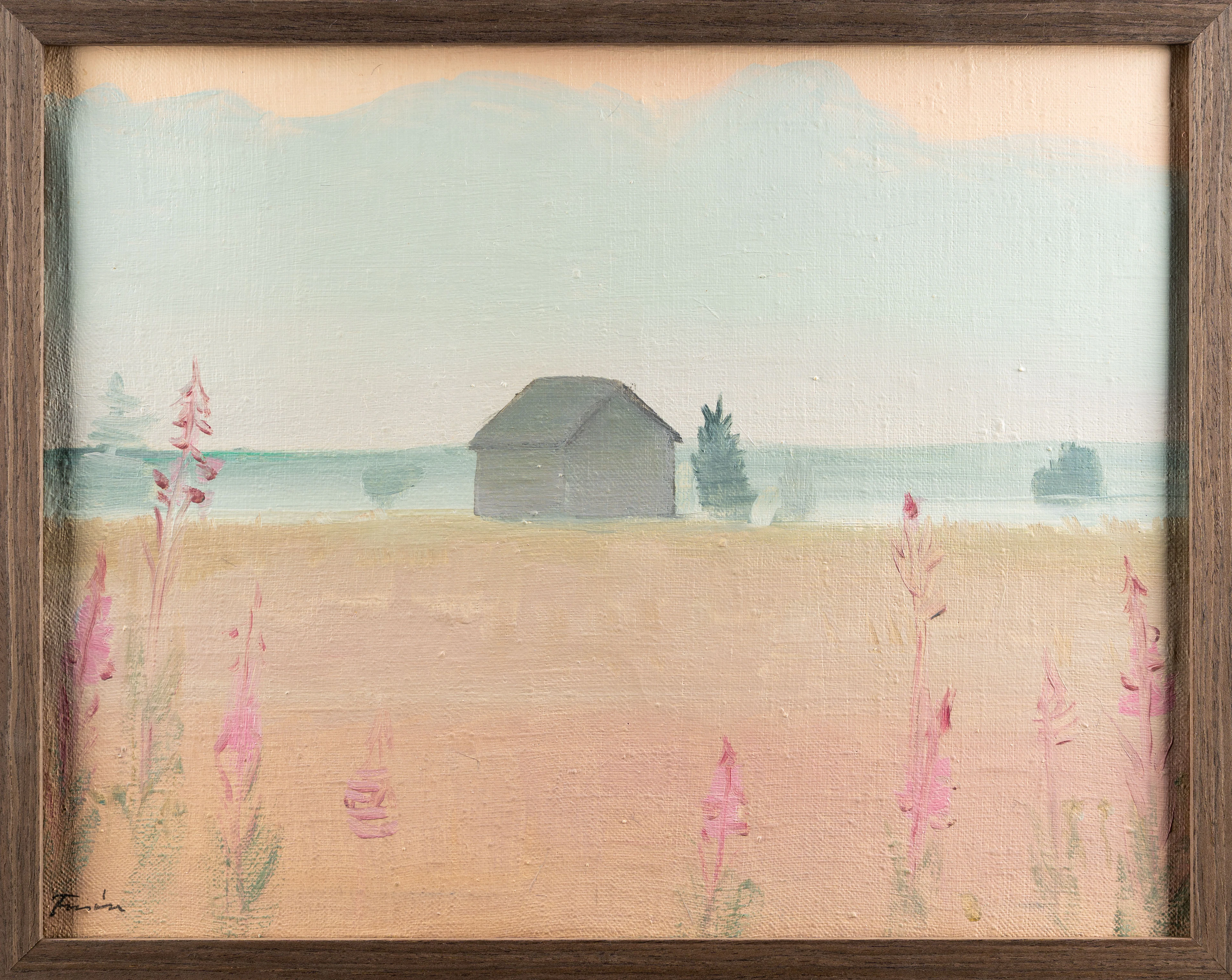 VERA FRISÉN. Olja på duk, Åkerlandskap, 1900-tal.