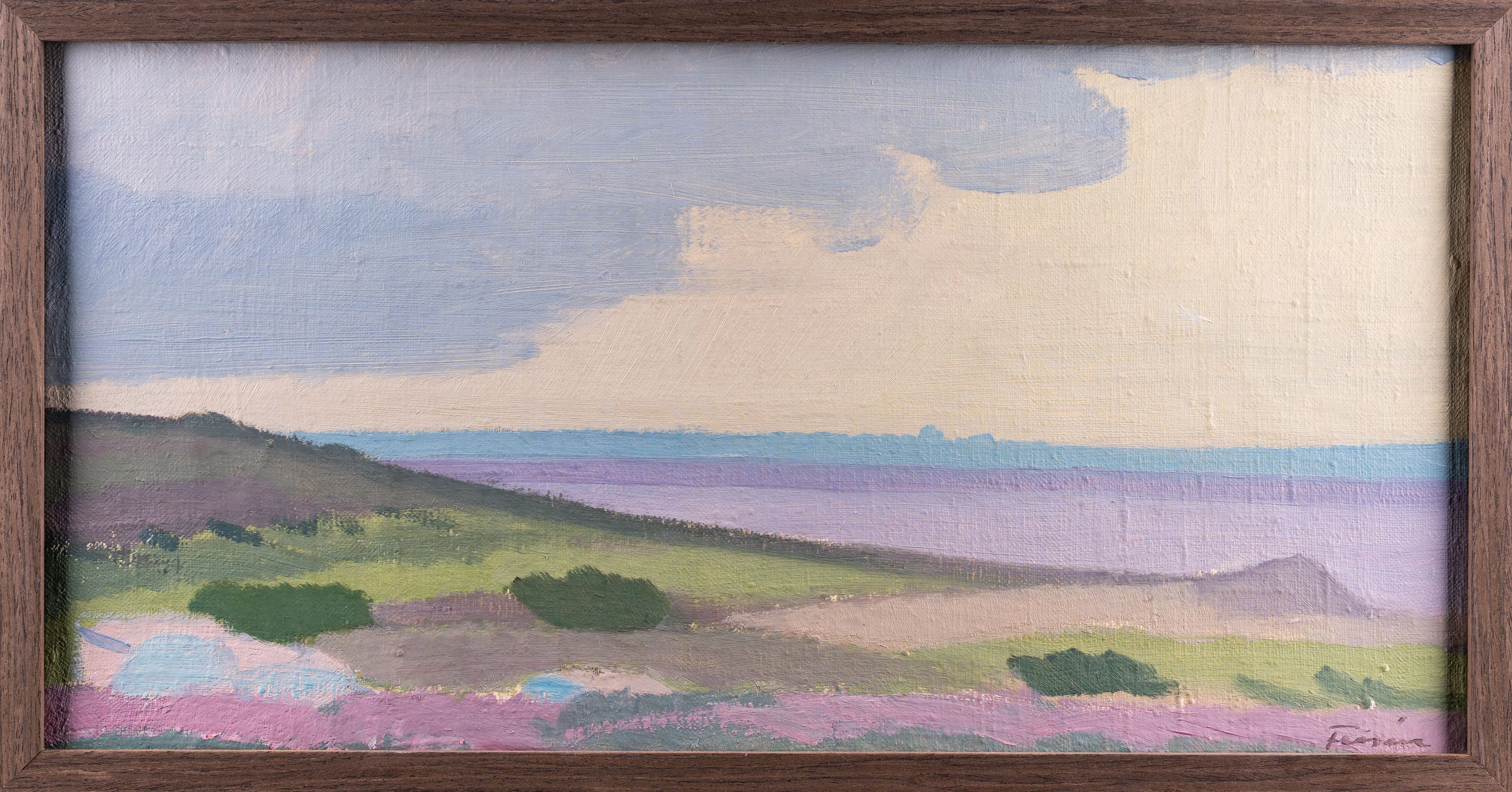 VERA FRISÉN. Olja på duk, Molningt landskap, 1900-tal.