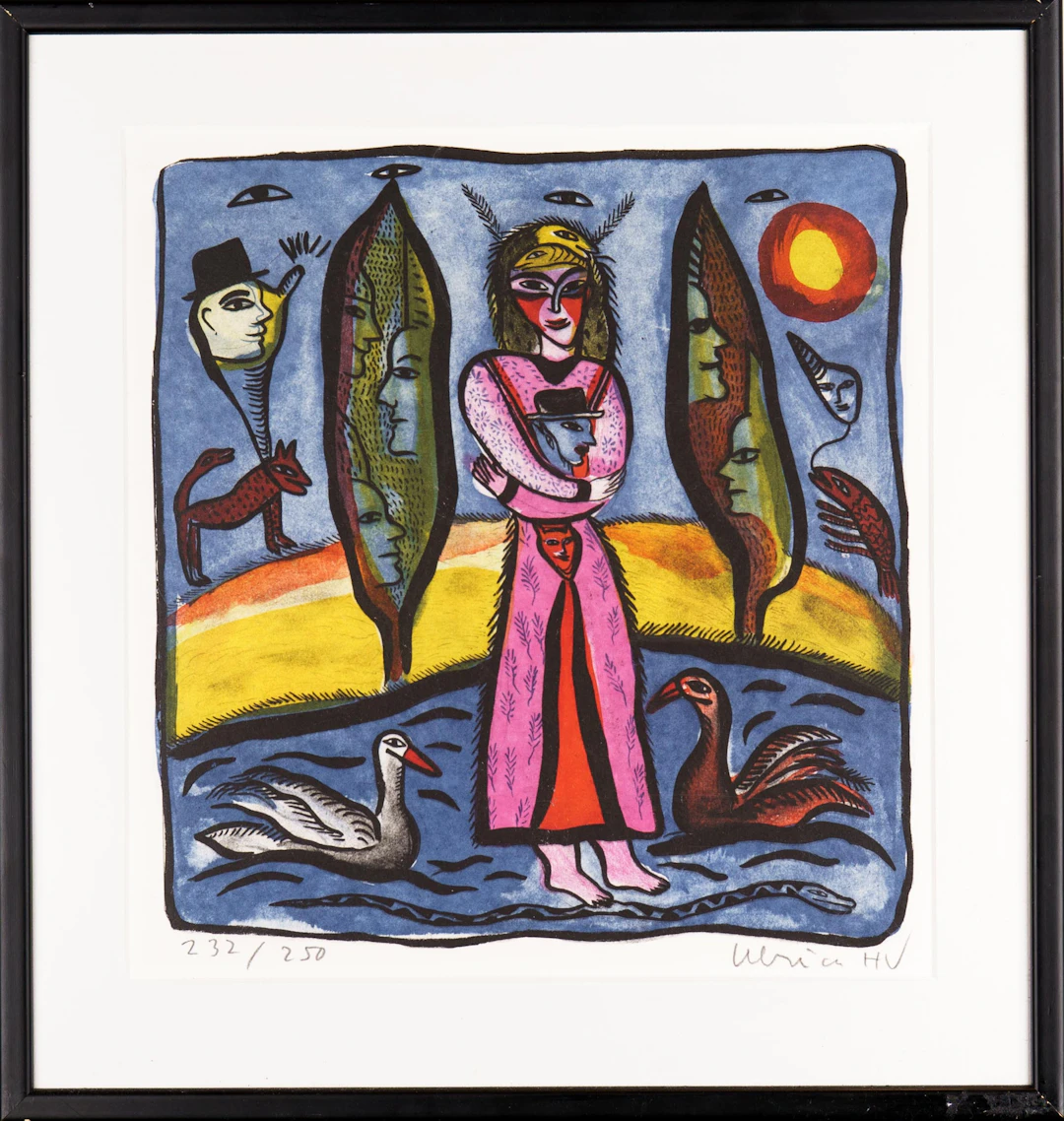 ULRICA HYDMAN-VALLIEN. Färglitografi, signerad, numrerad, 232/250.