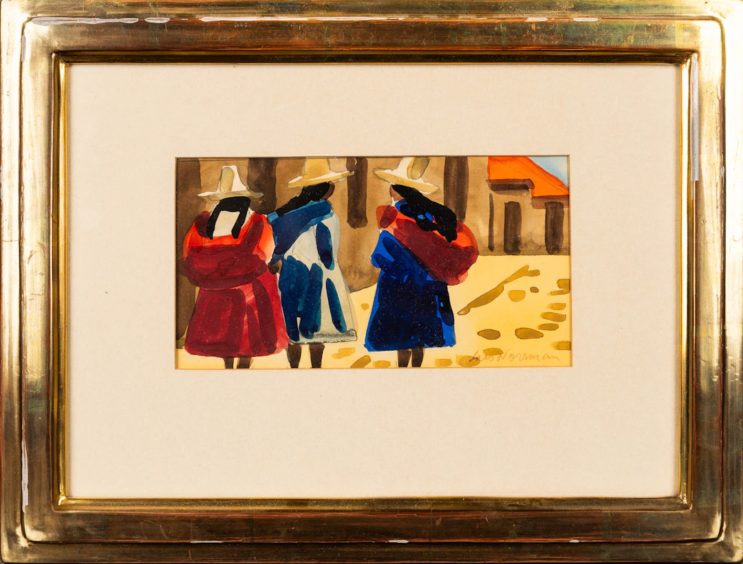 LARS NORRMAN. Blandteknik, "Bolivia", Signerad.