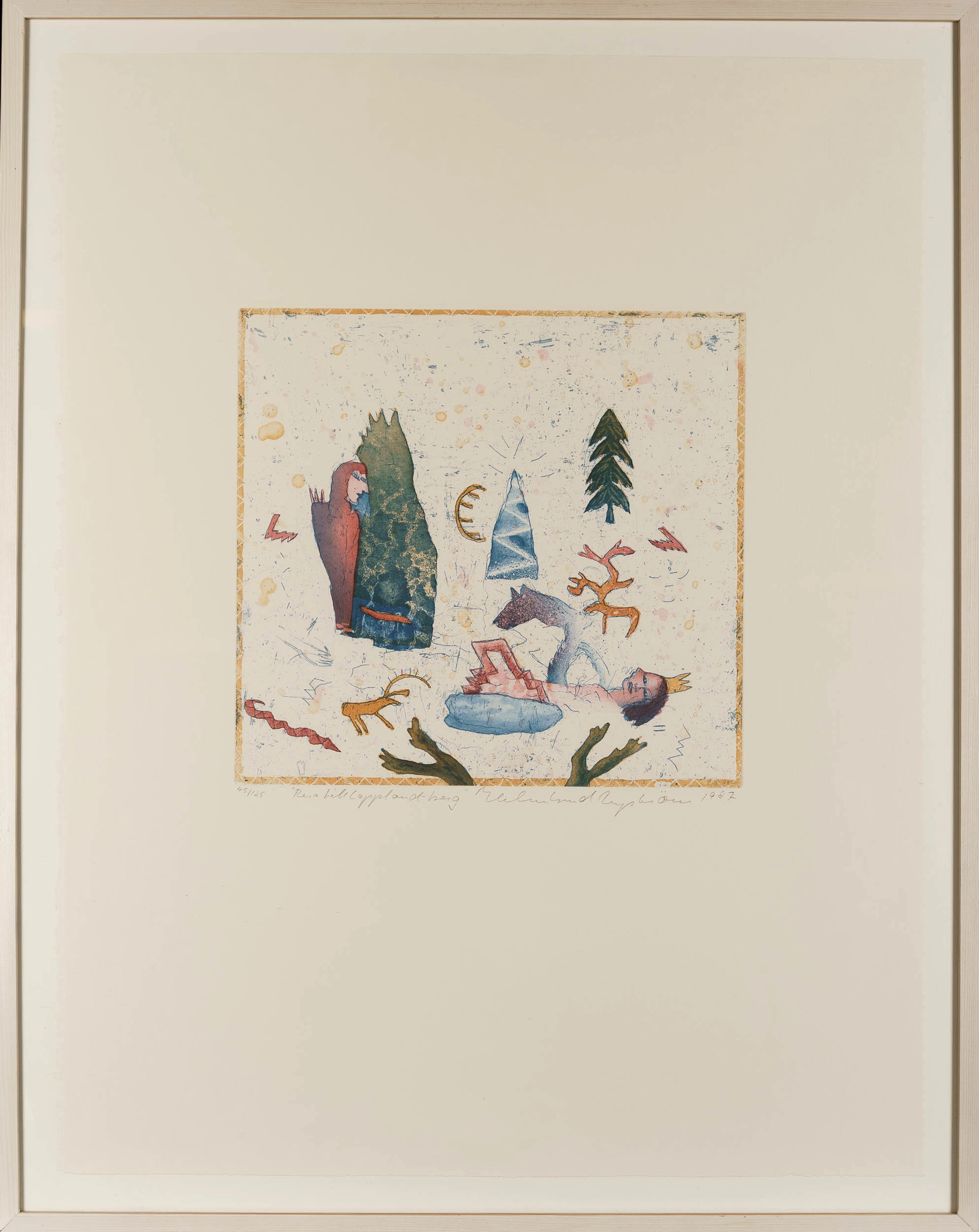 HELMTRUD NYSTRÖM. Etsning, Nr 45/125, Signerad.