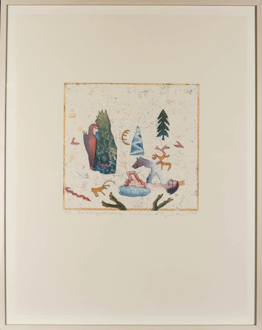 HELMTRUD NYSTRÖM. Etsning, Nr 45/125, Signerad.