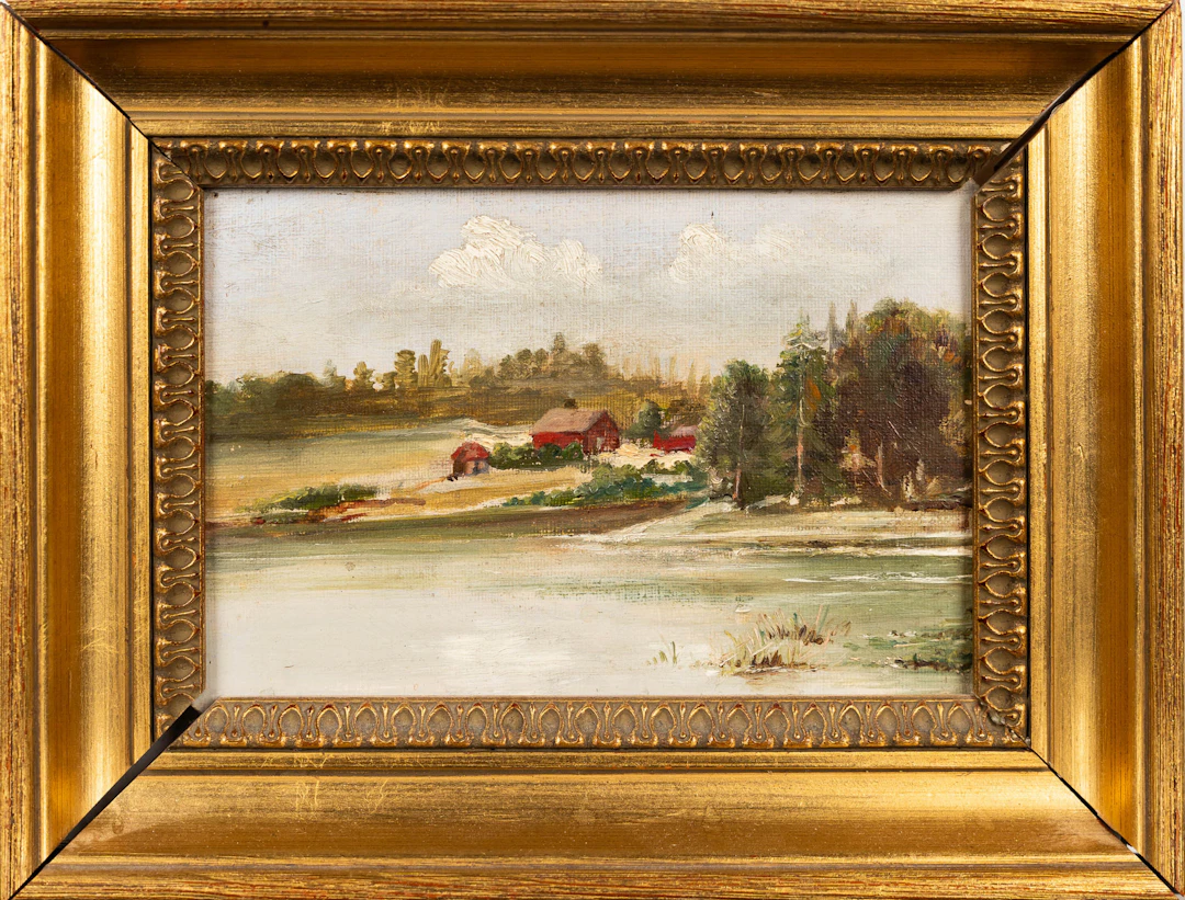 ALLAN NORBLAD. Olja på pannå, Daterad: år 1891, Signerad.