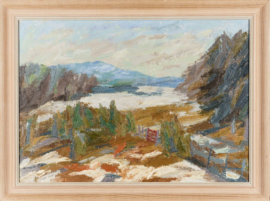 HERMANN TALVIK. Olja på Duk, Landskapsmotiv, Signerad.