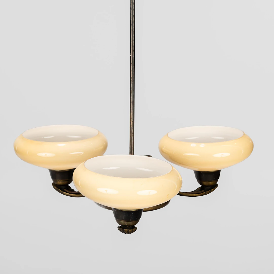 Taklampa Art-deco, nr 951, Bröderna Malmströms, Malmö, år 1939.