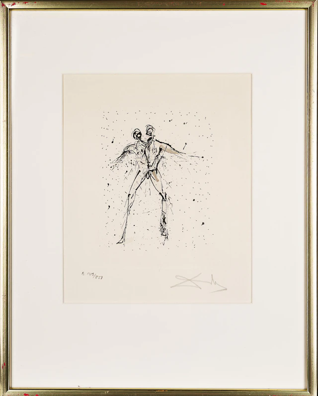 SALVADOR DALÍ. Etsning, Zodiac serien II: Gemini, Signerad och numrerad: