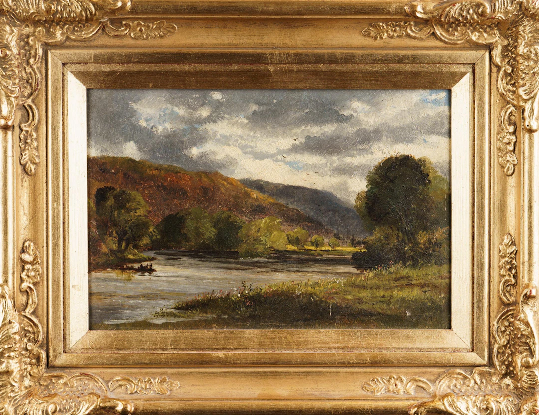 GEORGE HORNBLOWER SIMMS. Olja på duk, Signerad & daterad: 1879.