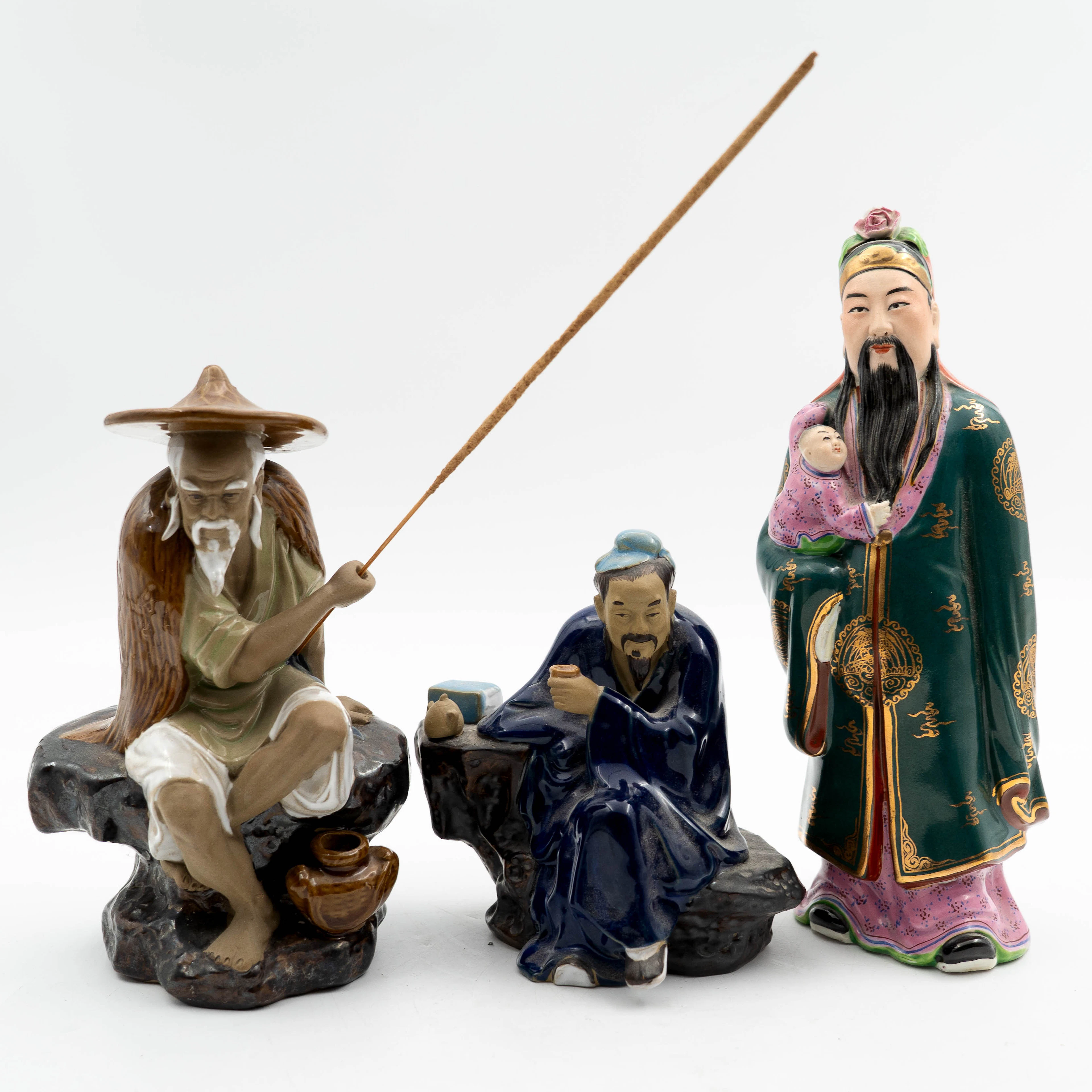 FIGURINER, porslin, Kina, 1900-tal (3st).