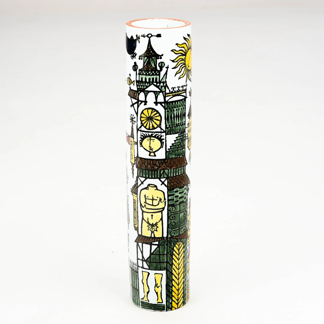 STIG LINDBERG. Vas, "Karneval", Studiohanden, Gustavsberg, 1957-62.