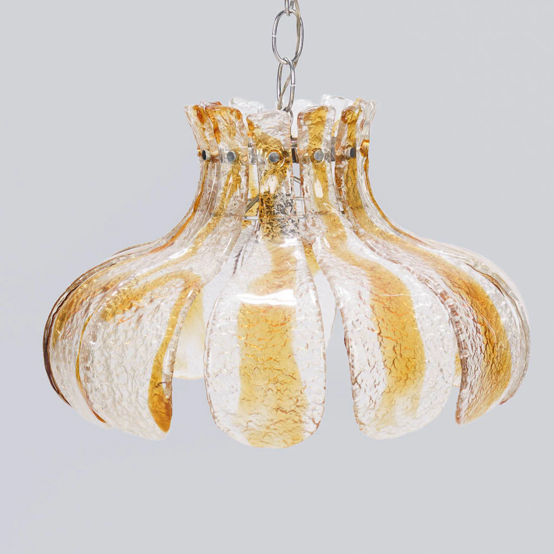 TAKLAMPA, formpressat glas, Ess Värnamo armatur, 1900-tal.