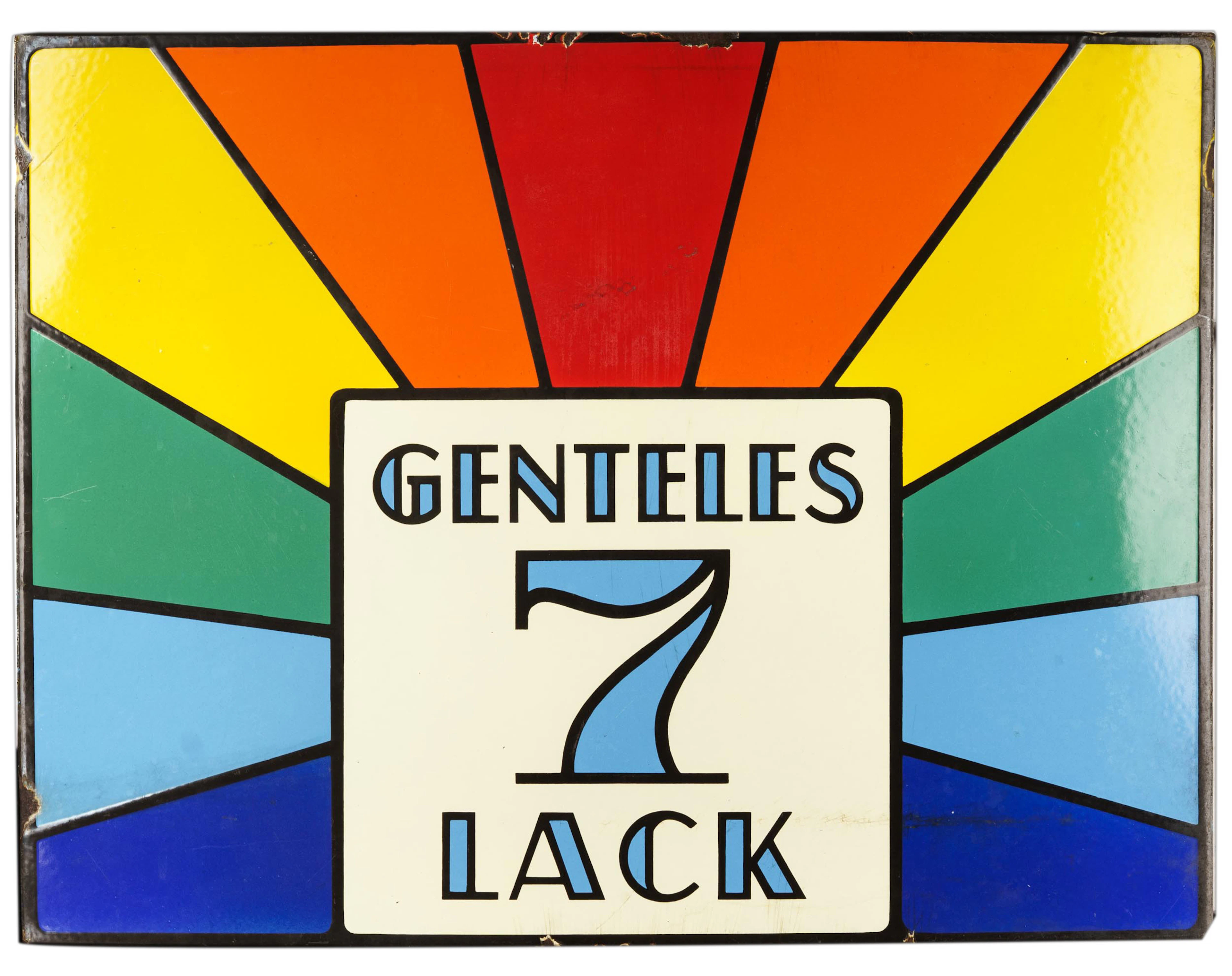 EMALJSKYLT, "Genteles 7 Lack", Tidigt 1900-tal.