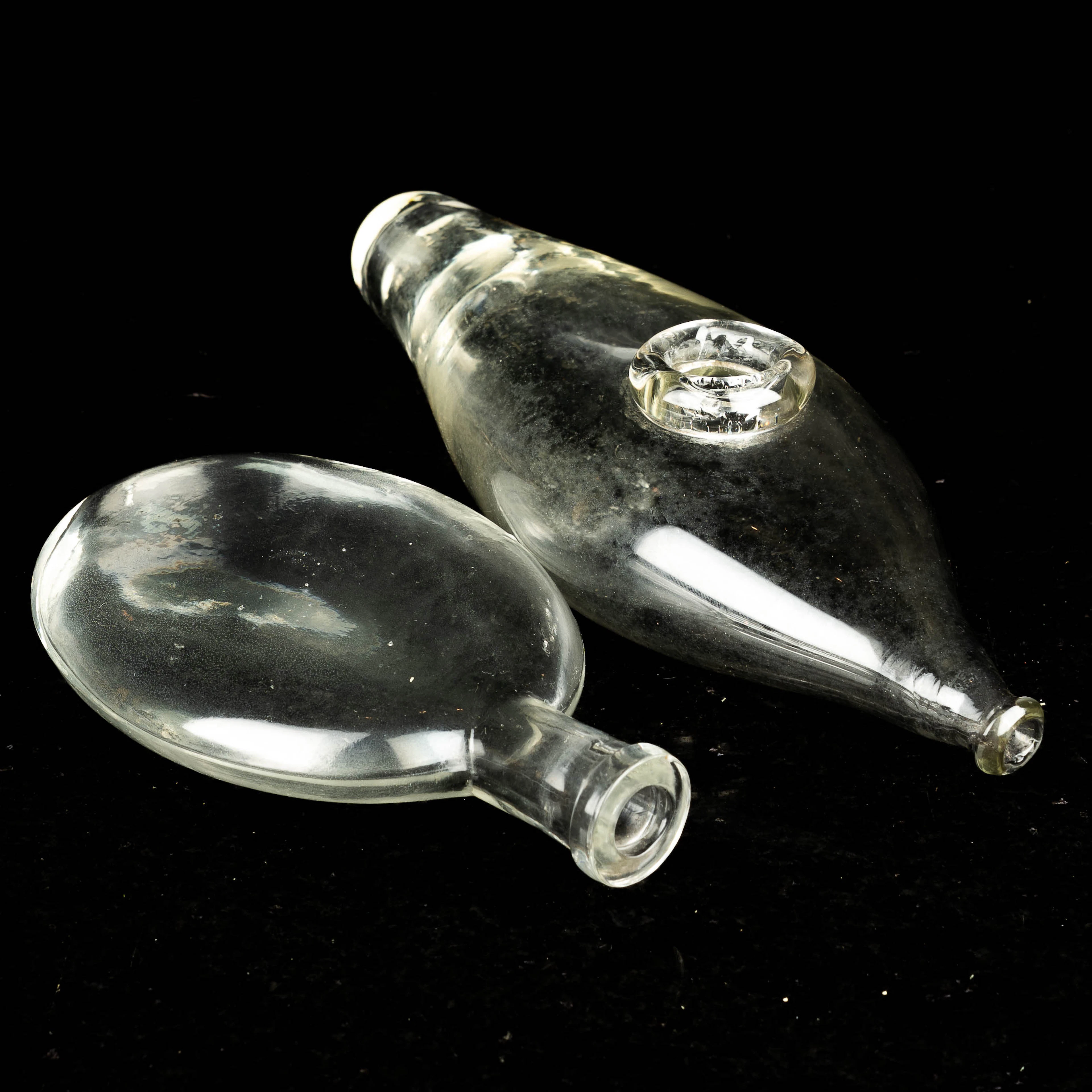 MJÖLKGLAS, amning, Berga, apoteksglas, 1900tal. (2delar).