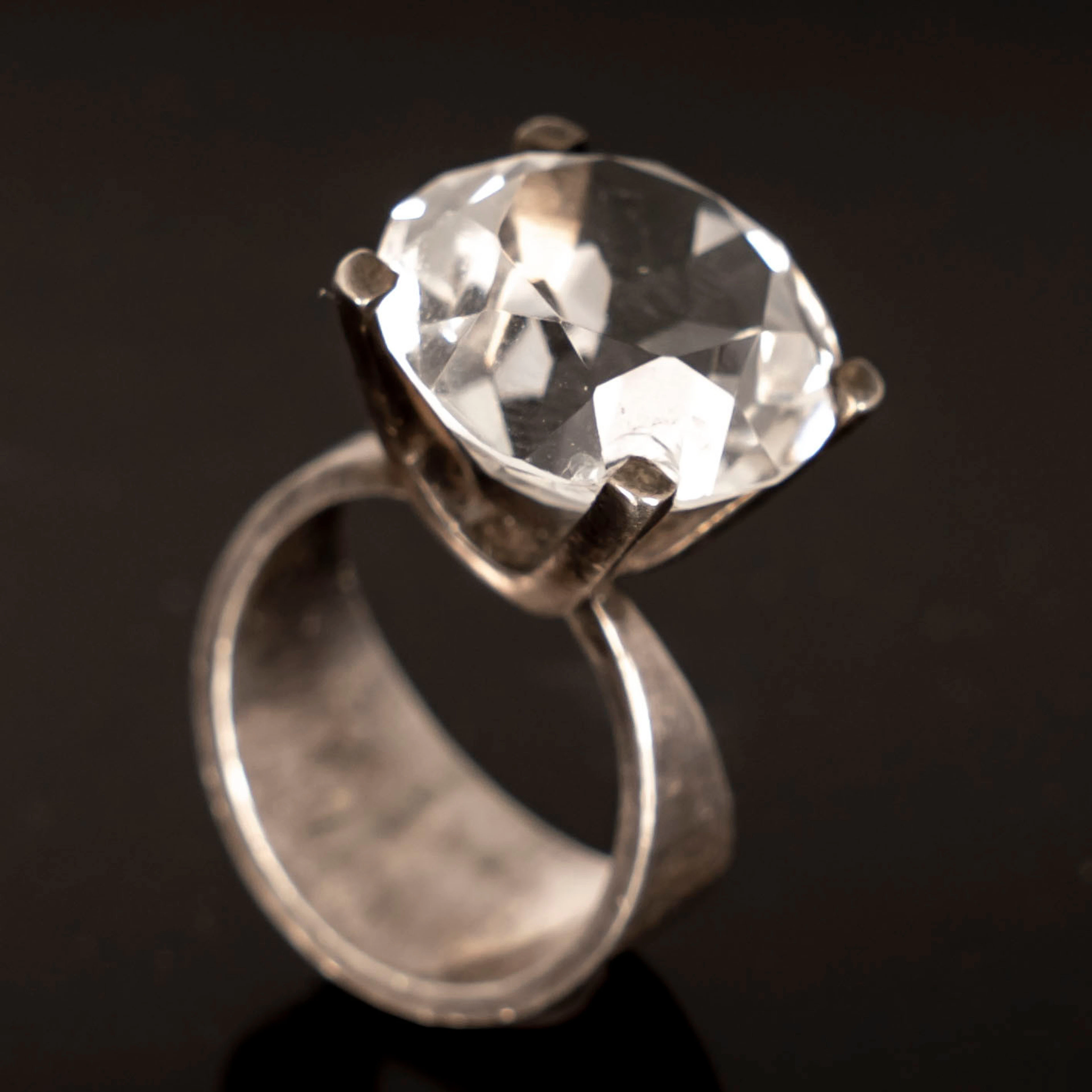 MARIANNE BERG. Ring, Silver & Bergskristall, Uni-David Andersen, Norge