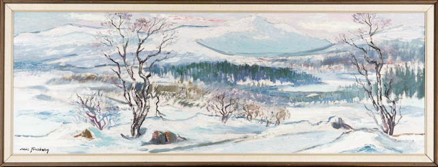 ILS FORSBERG 1921-1994. Olja på duk, Landskap, Signerad.
