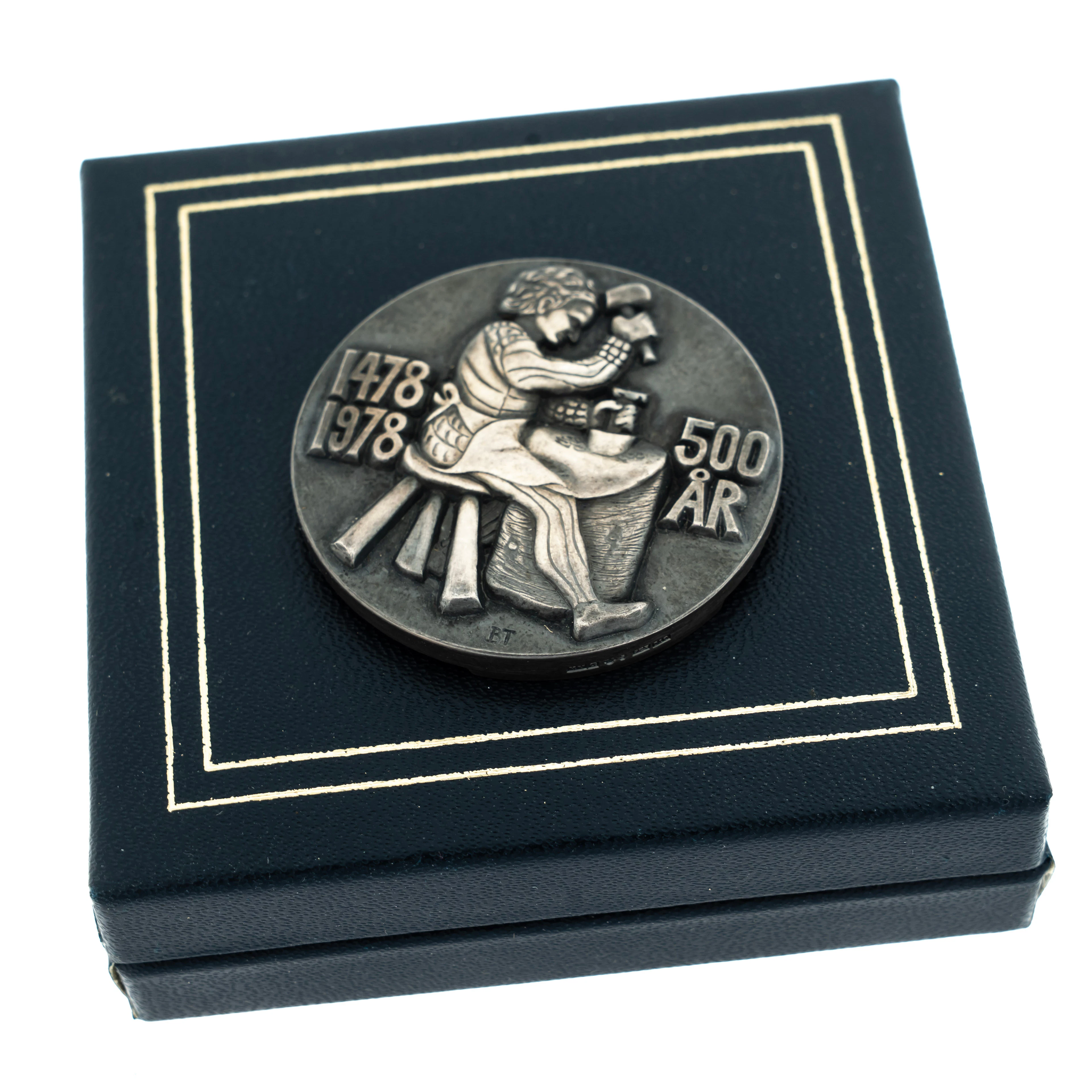 MEDALJ, Bo Thorén. "Första årtalet på svenska mynt", Sterling silver