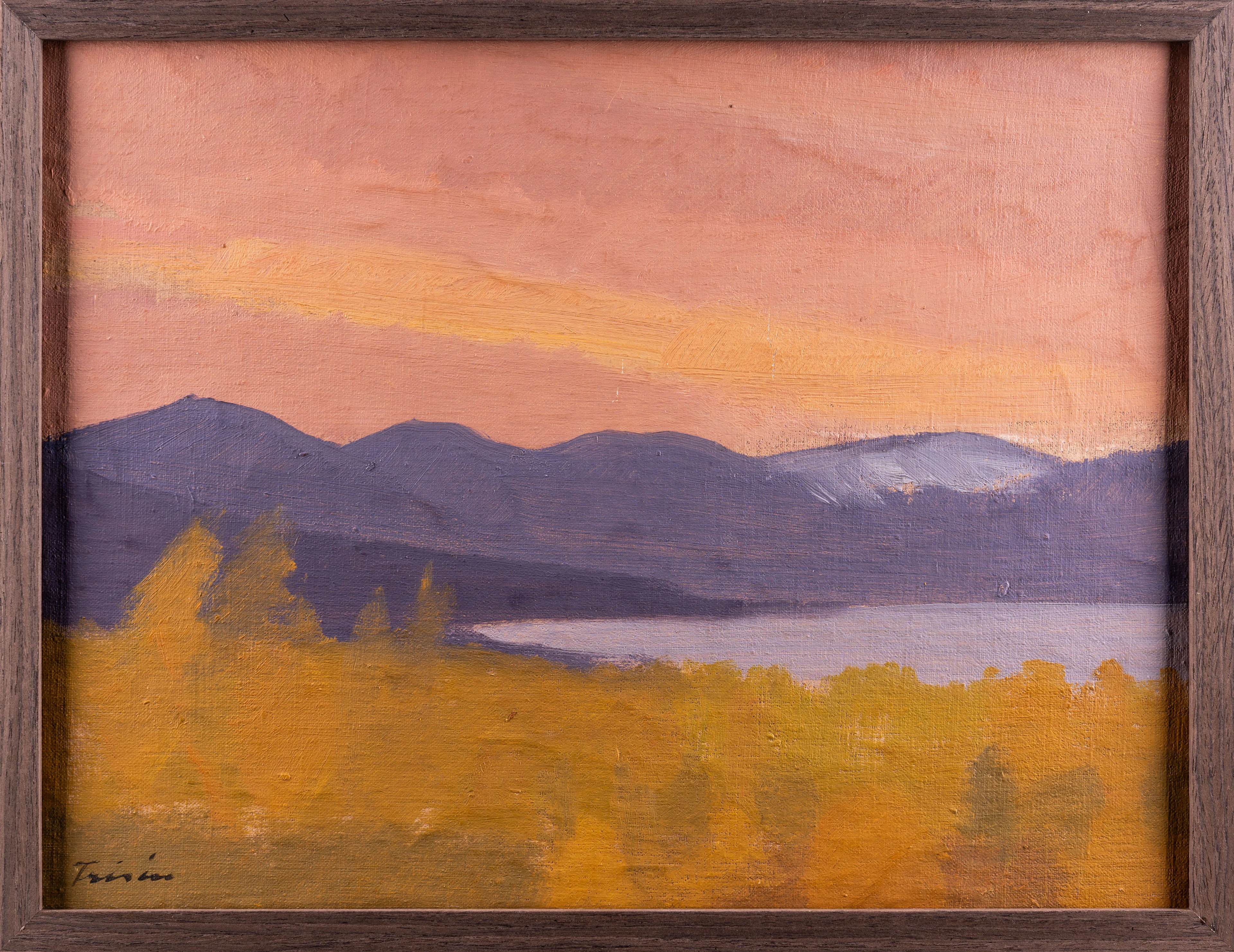 VERA FRISÉN. Olja på duk, Bergslandskap, 1900-tal.