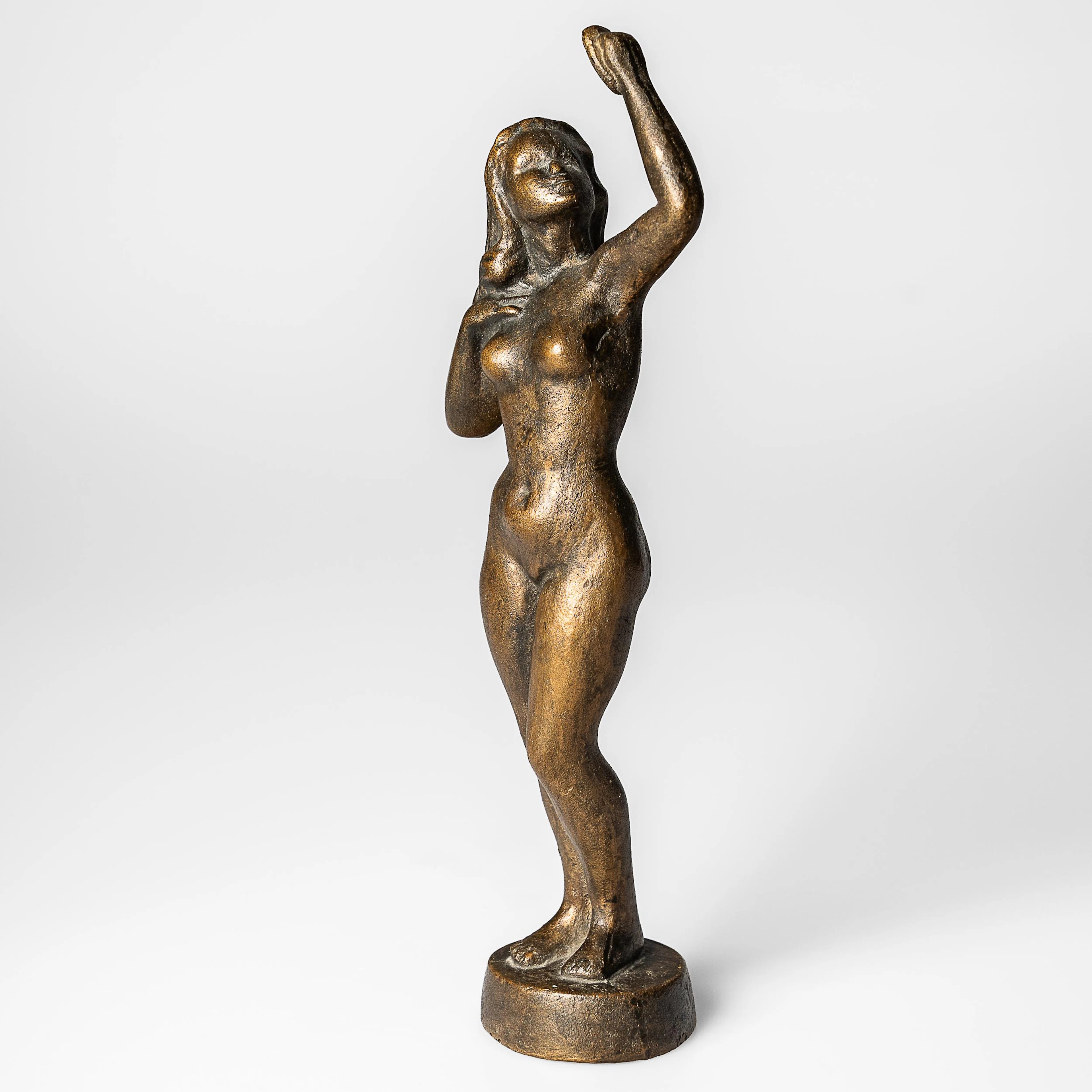 OKÄND KONSTNÄR. Skulptur, Kvinna, Brons, 1900-tal.