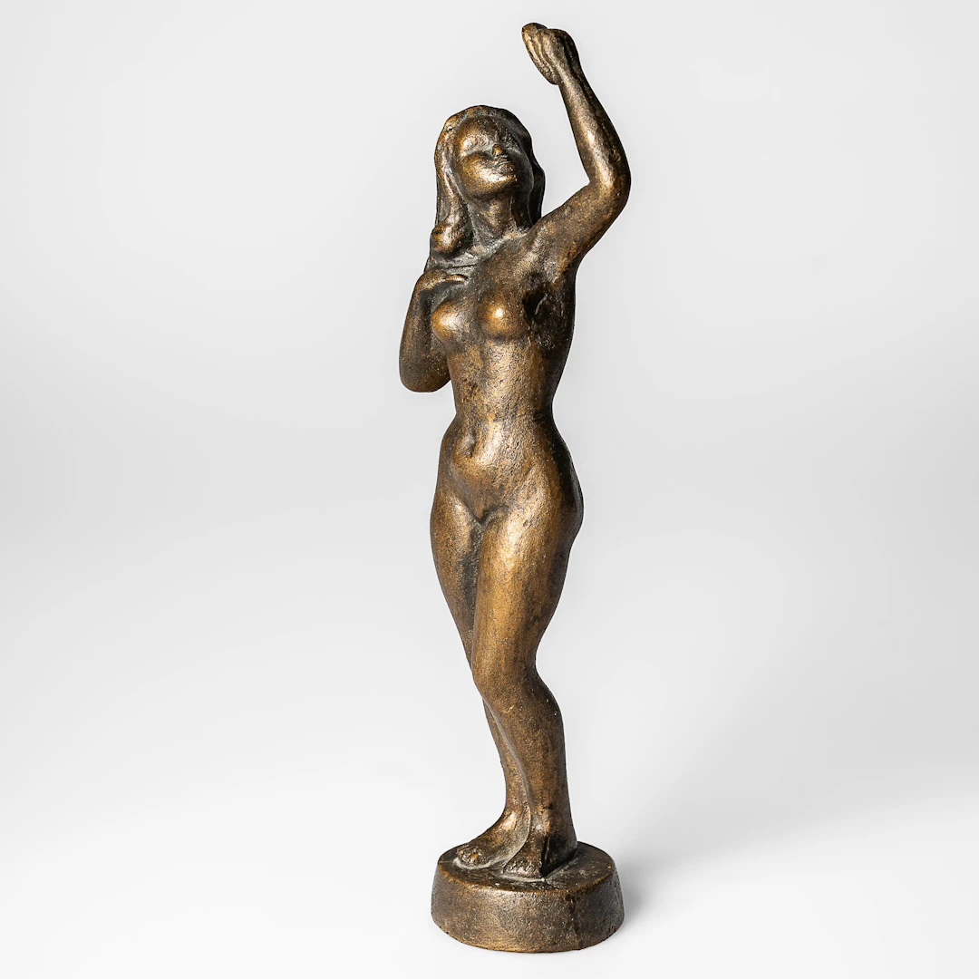 OKÄND KONSTNÄR. Skulptur, Kvinna, Brons, 1900-tal.