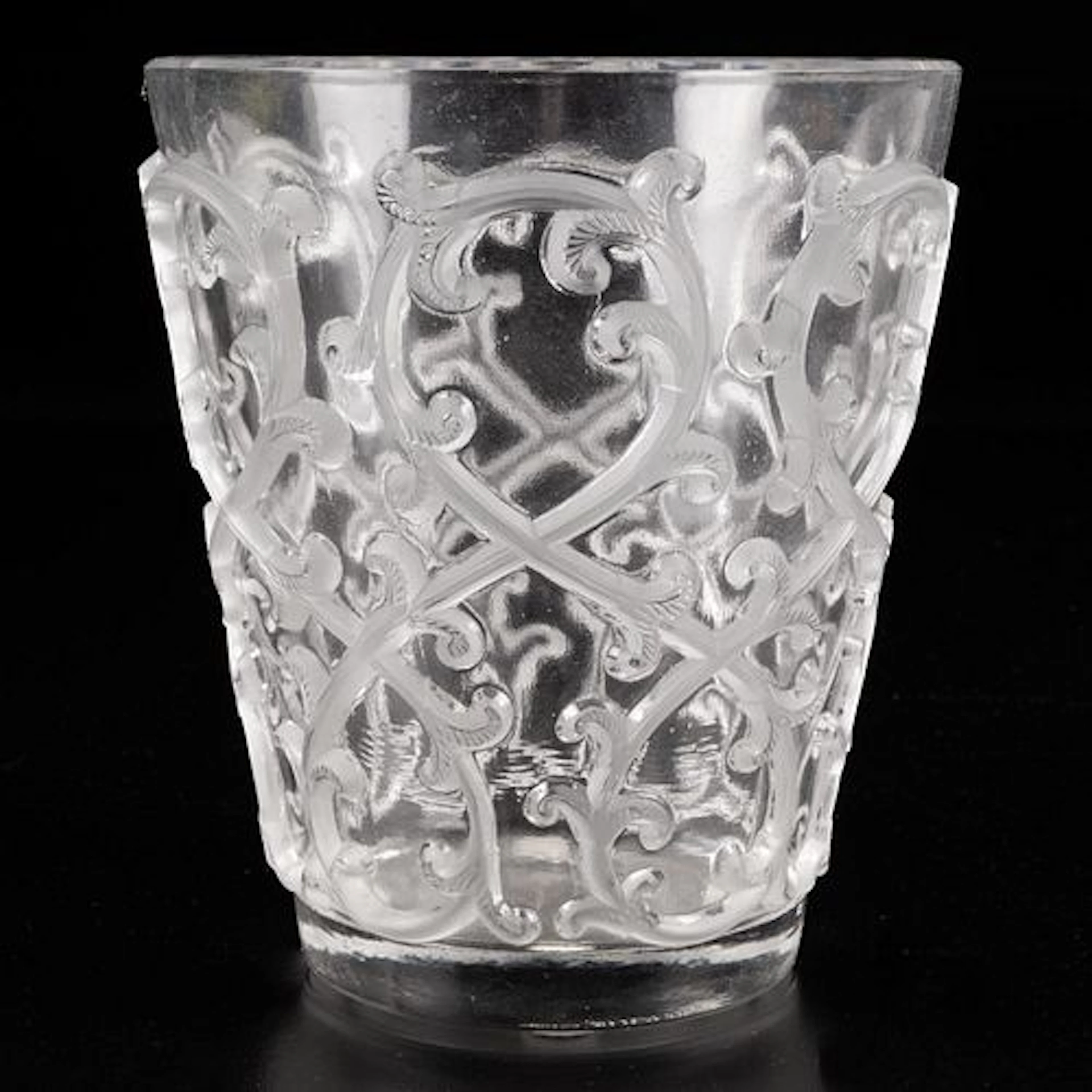 Rene Lalique (French, 1860 - 1945) Sarments Glass Rinser Model No. 3478