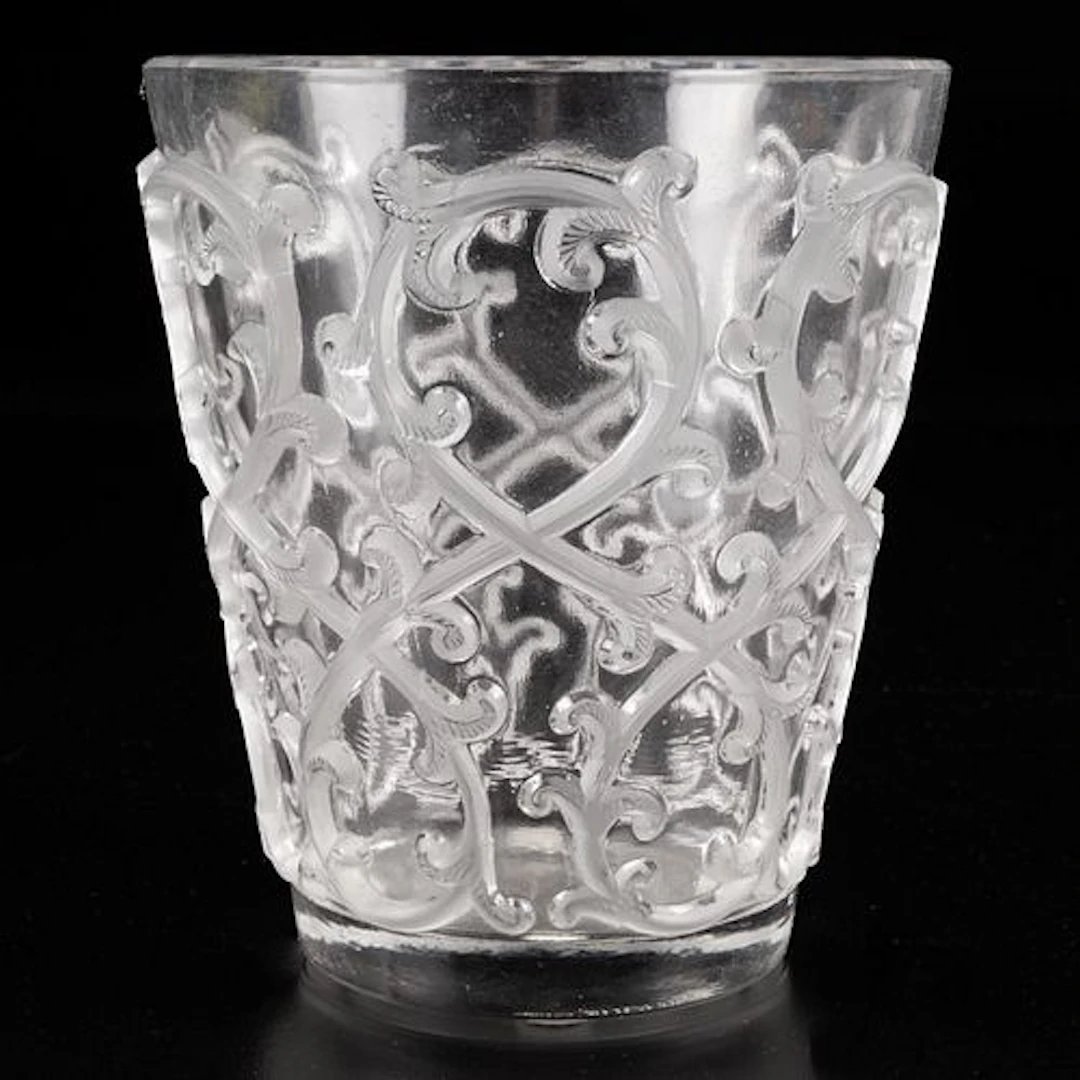 Rene Lalique (French, 1860 - 1945) Sarments Glass Rinser Model No. 3478