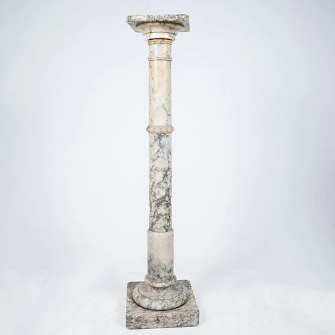 Italian Carved Marble Pedestal