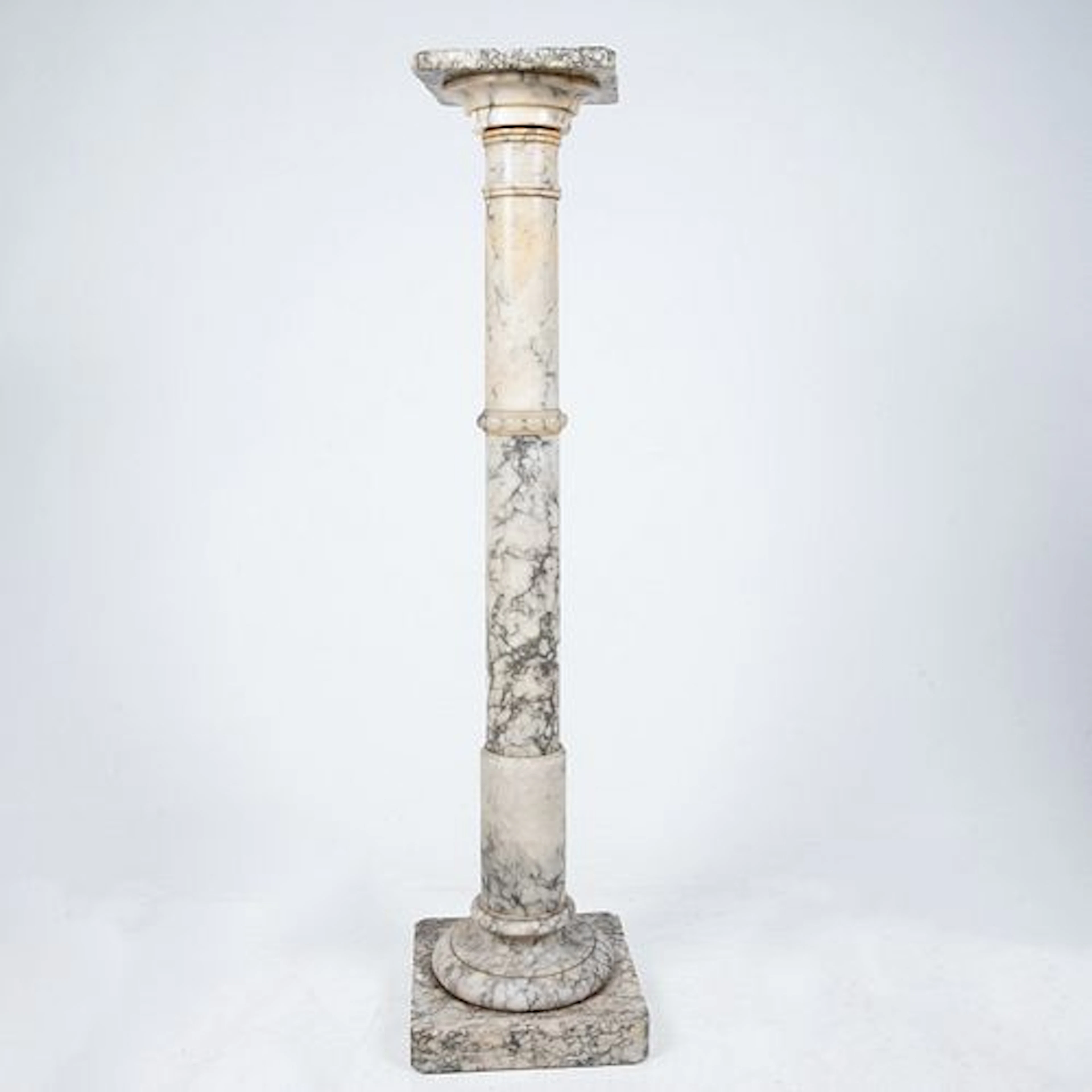 Italian Carved Marble Pedestal