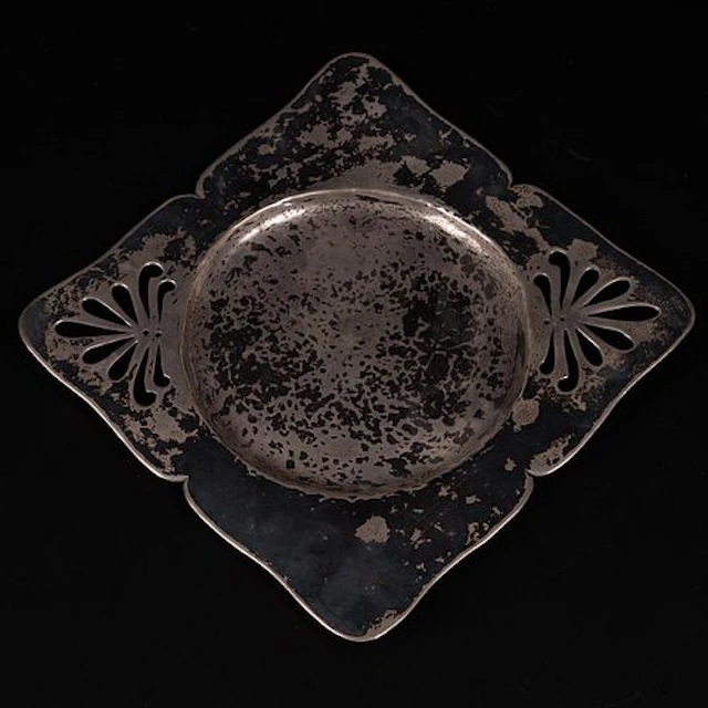 Arts & Crafts Style Sterling Plate