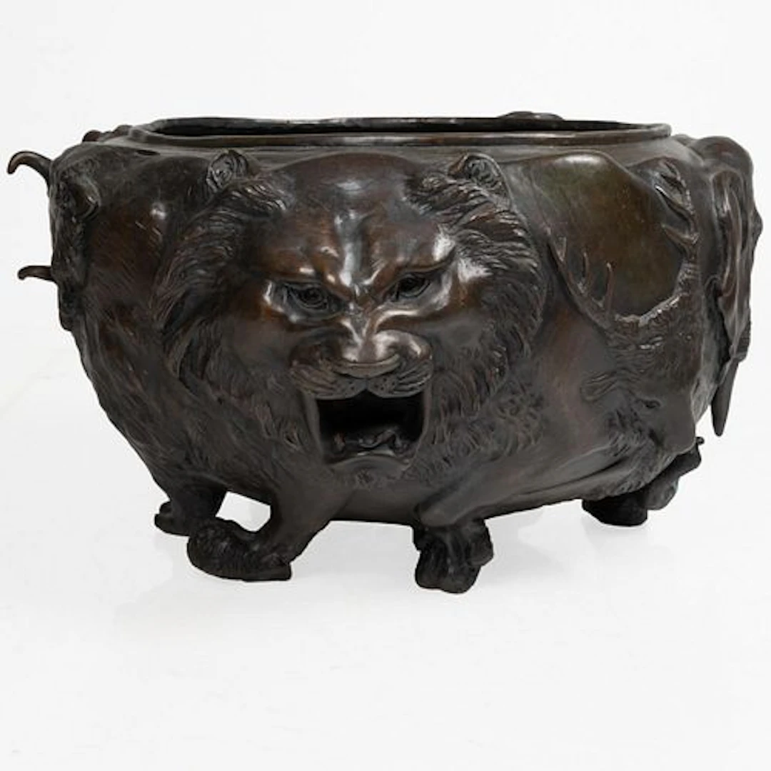Japanese Bronze Animal Form Jardiniere