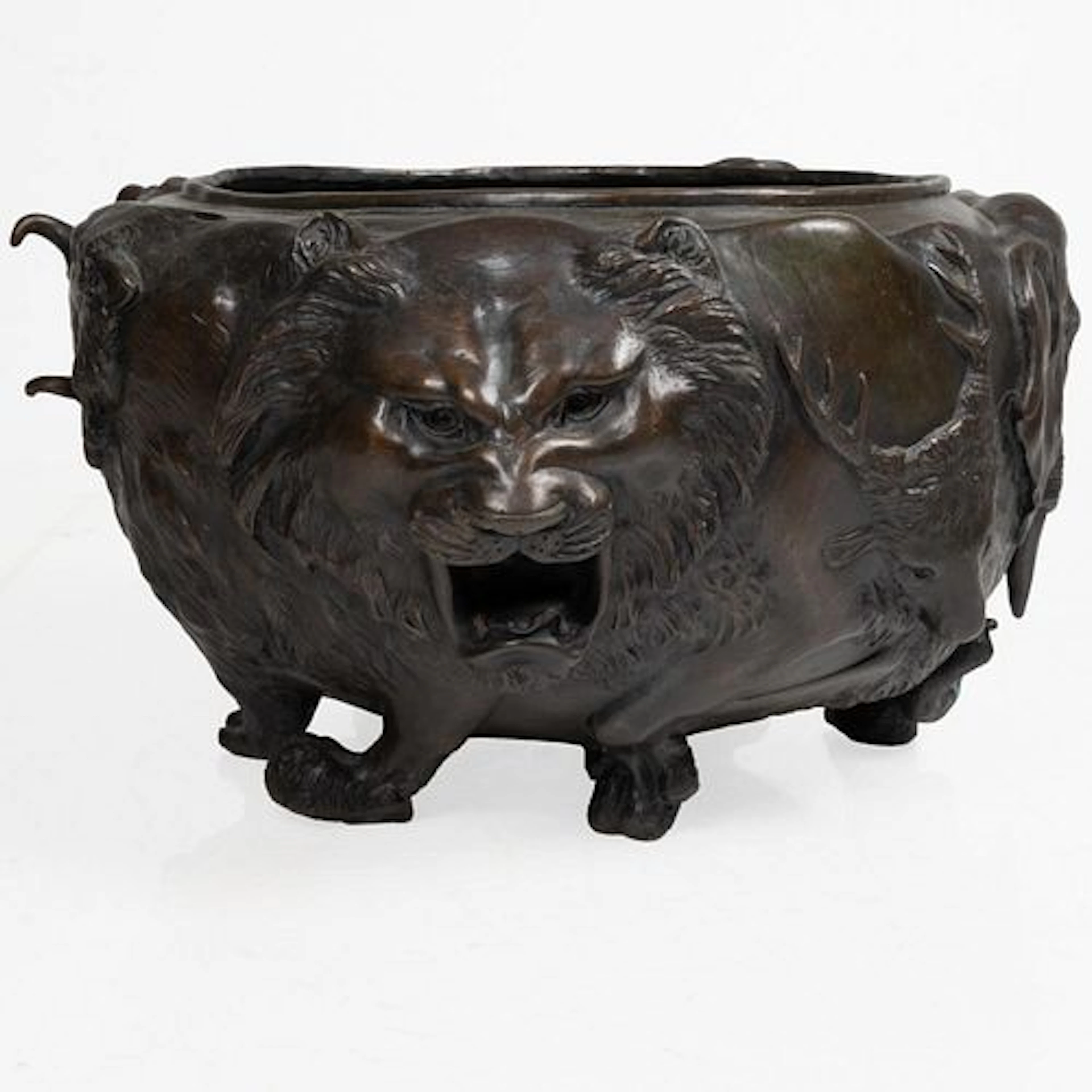 Japanese Bronze Animal Form Jardiniere