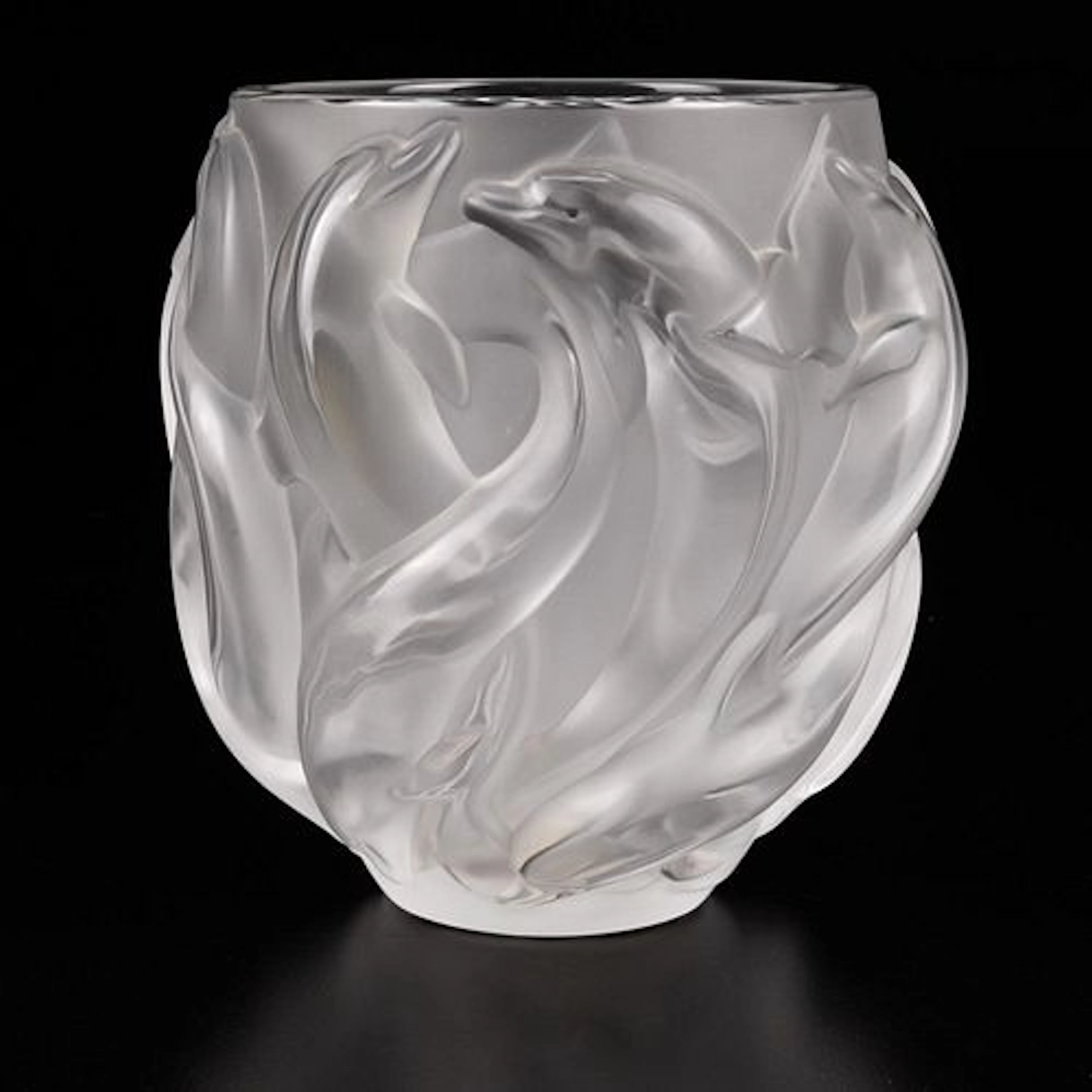 Lalique Dauphins Vase