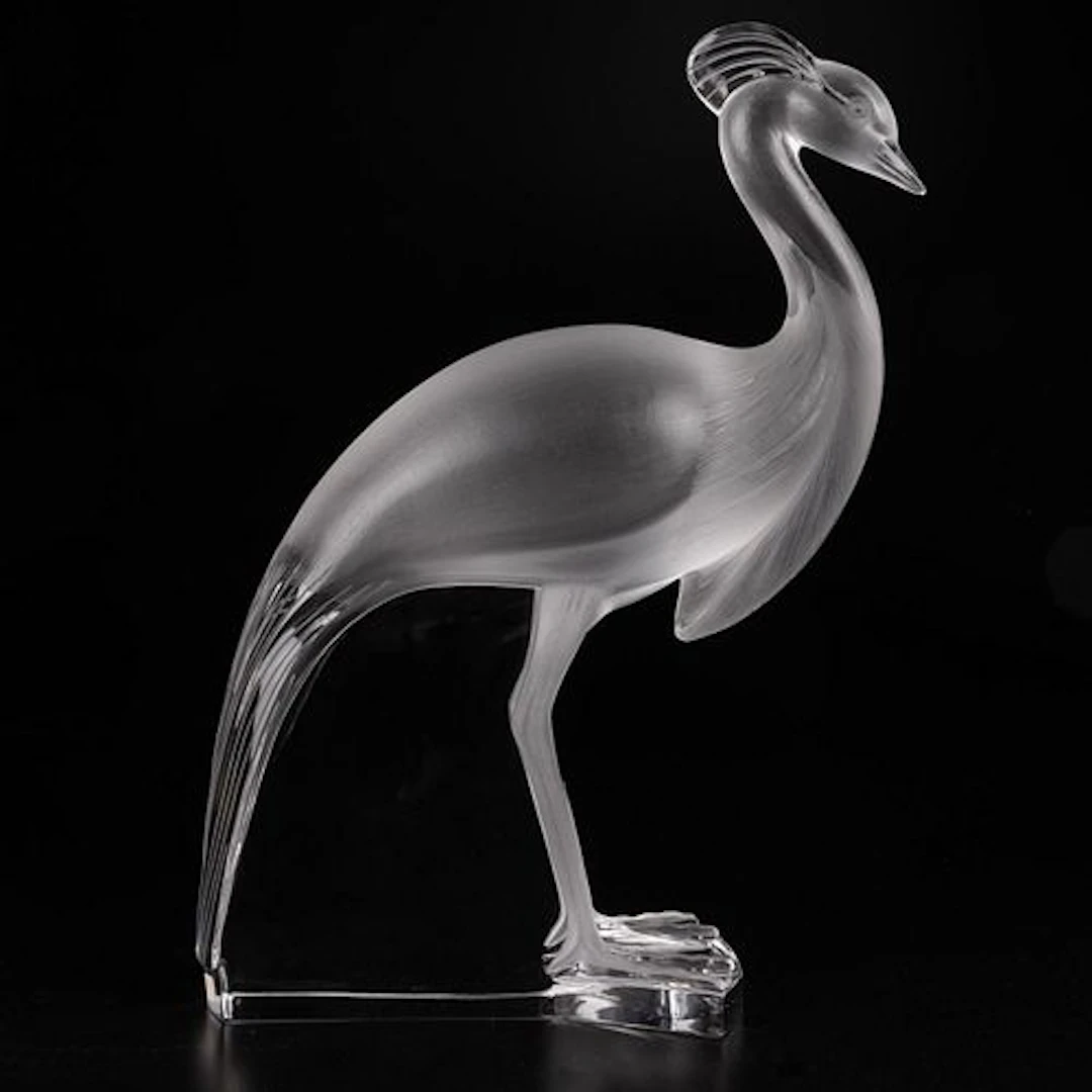 Lalique Louisiane Peacock Sculpture