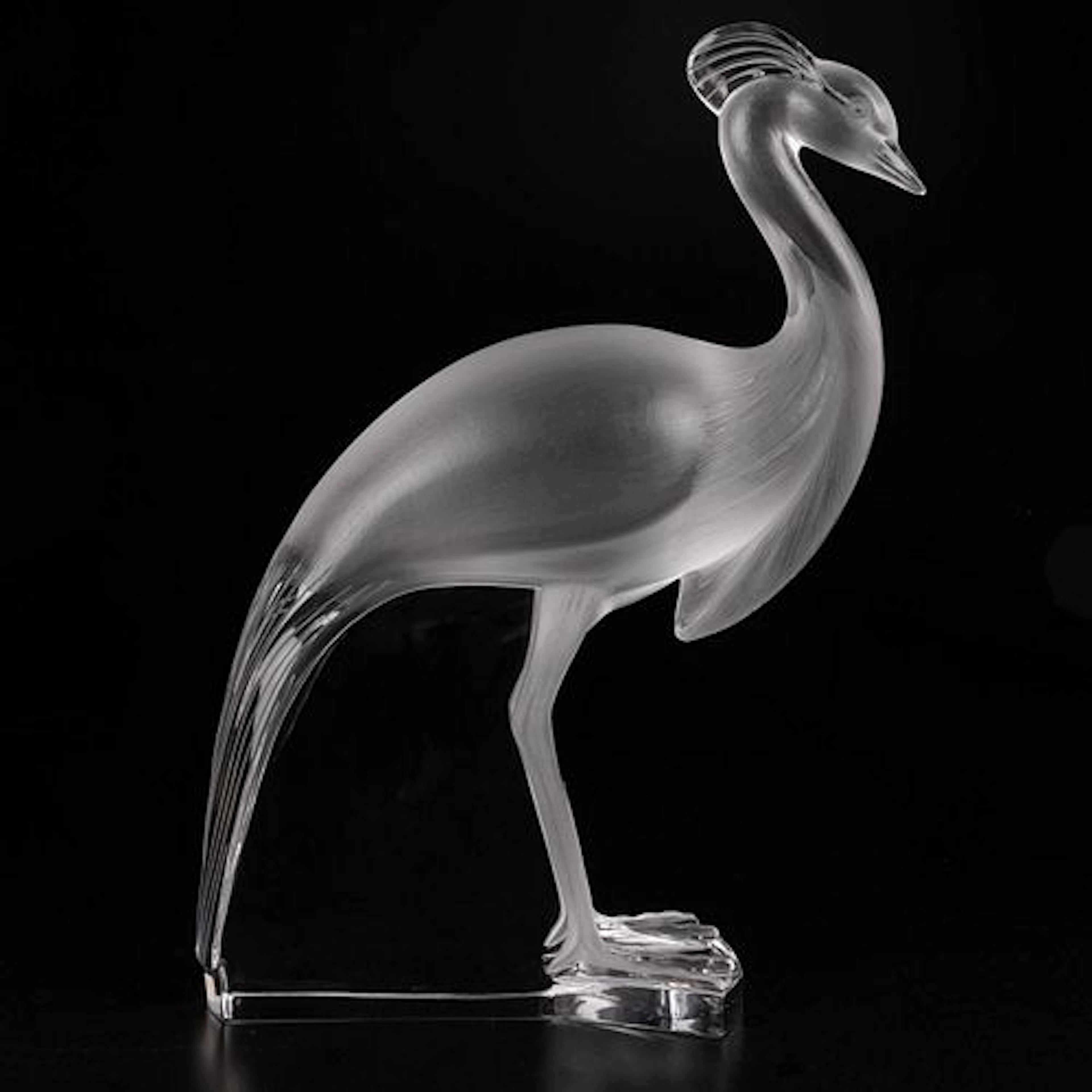 Lalique Louisiane Peacock Sculpture