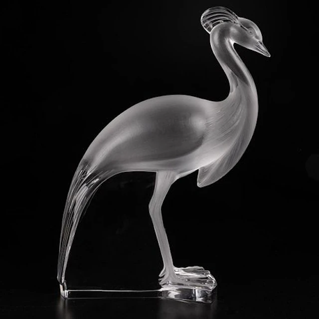 Lalique Louisiane Peacock Sculpture