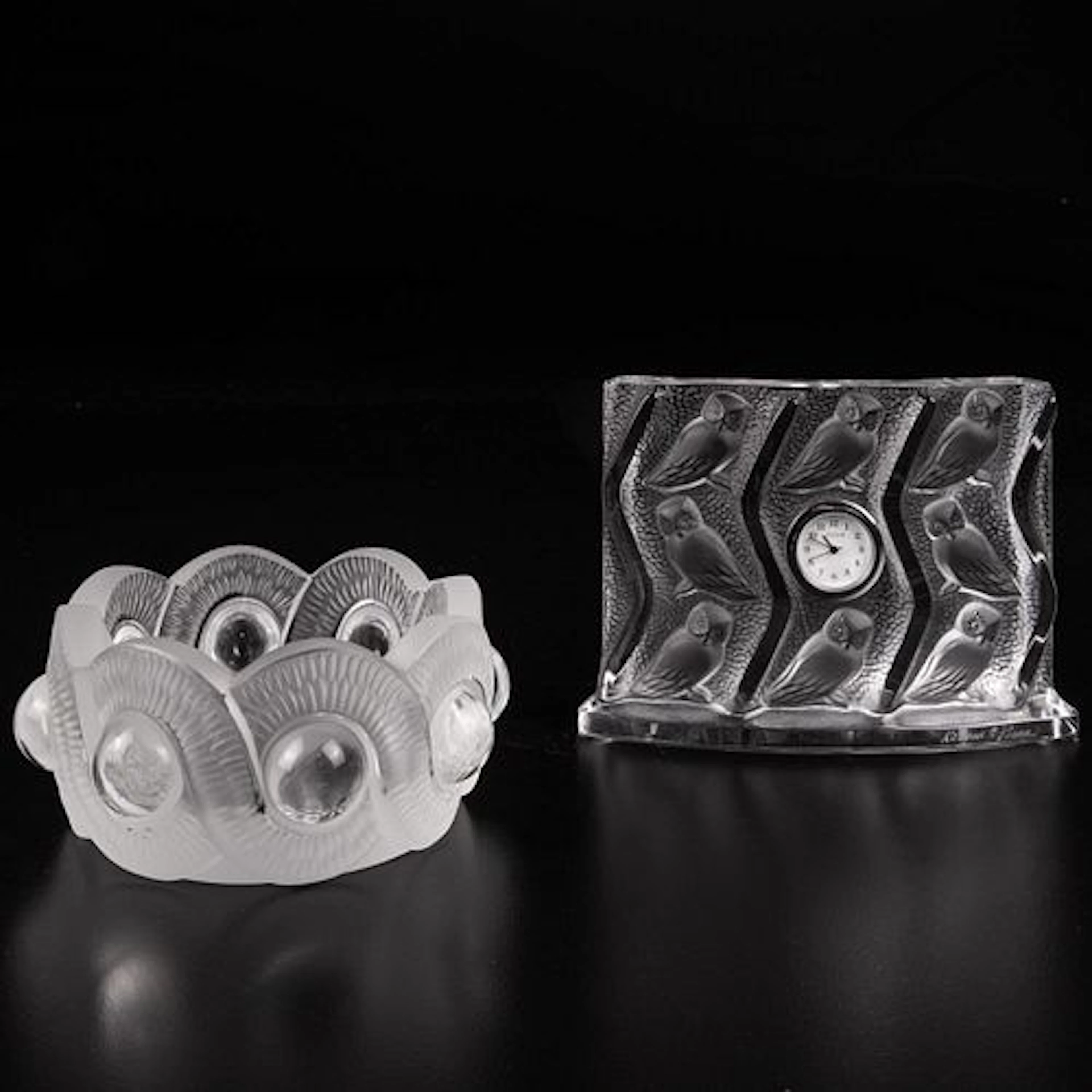 Two Lalique Crystal Decorative Items