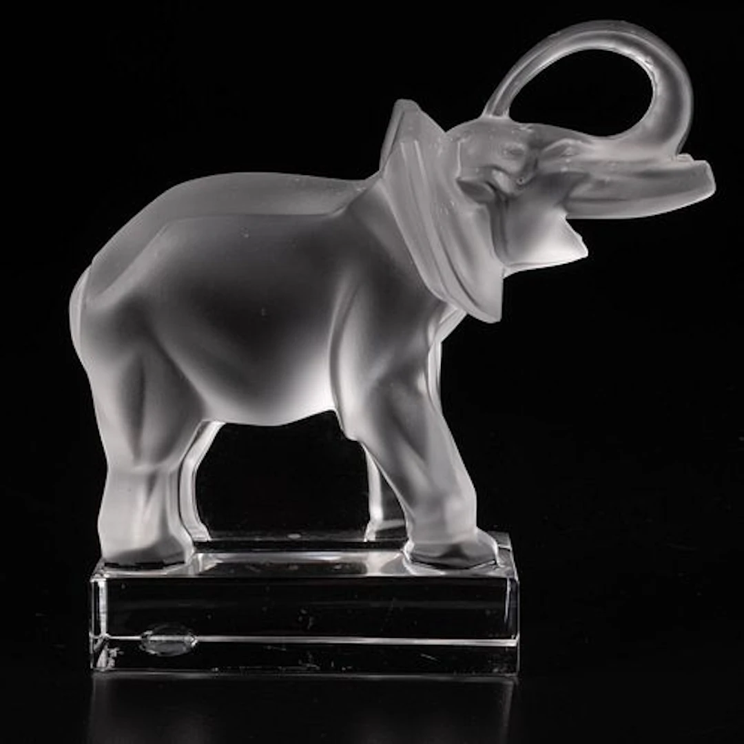 Lalique Elephant Sculpture