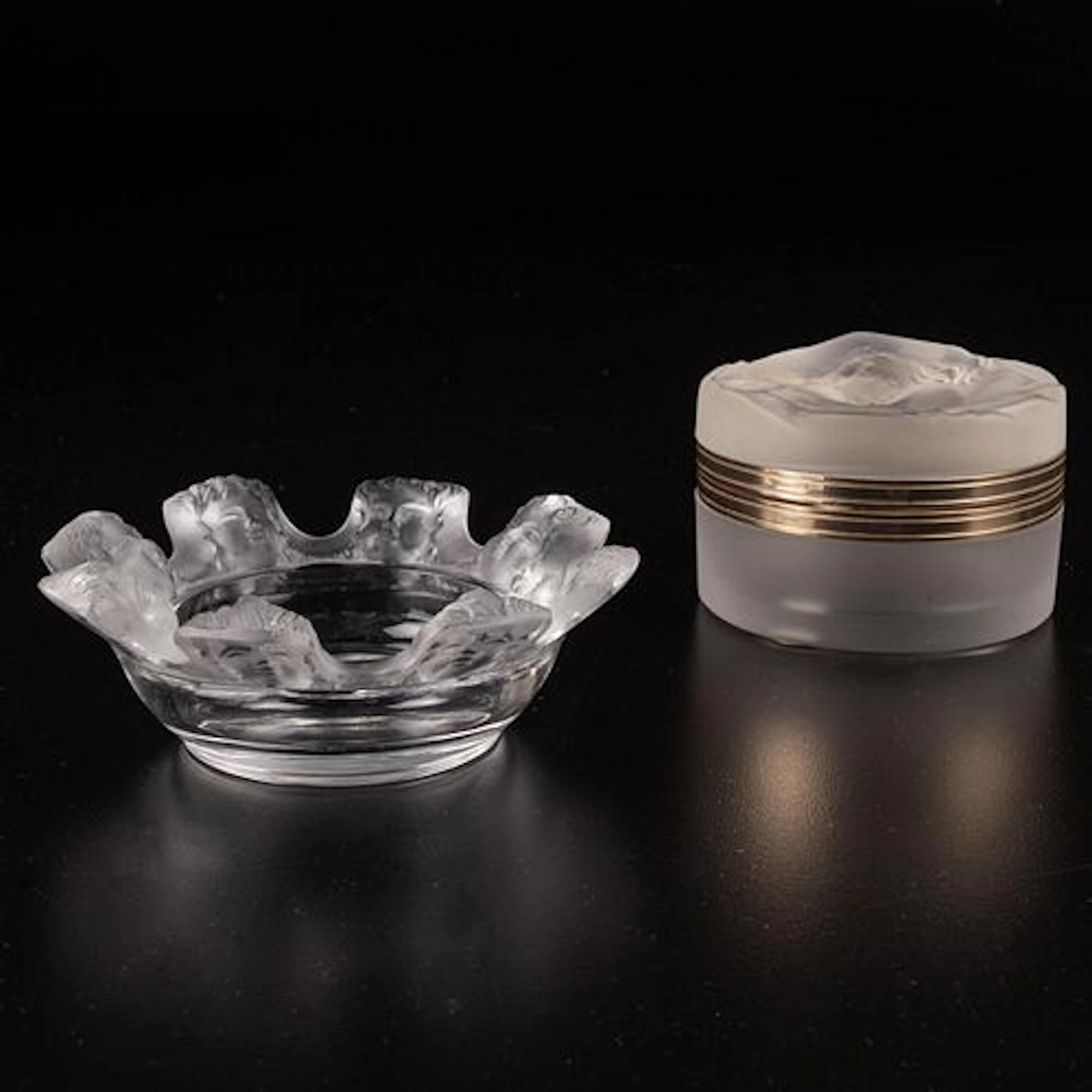Two Lalique Crystal Decorative Items