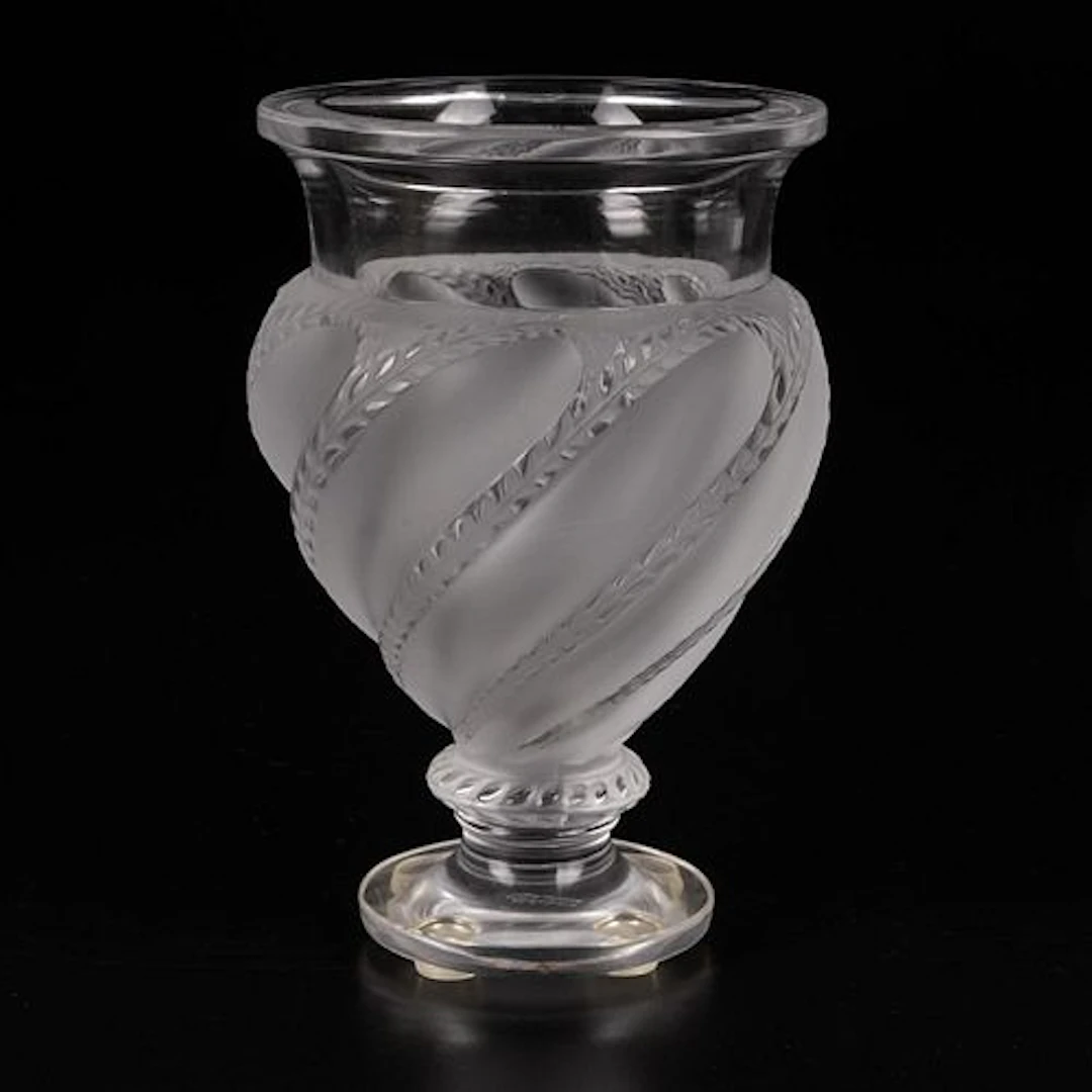 Lalique Ermenonville Footed Vase
